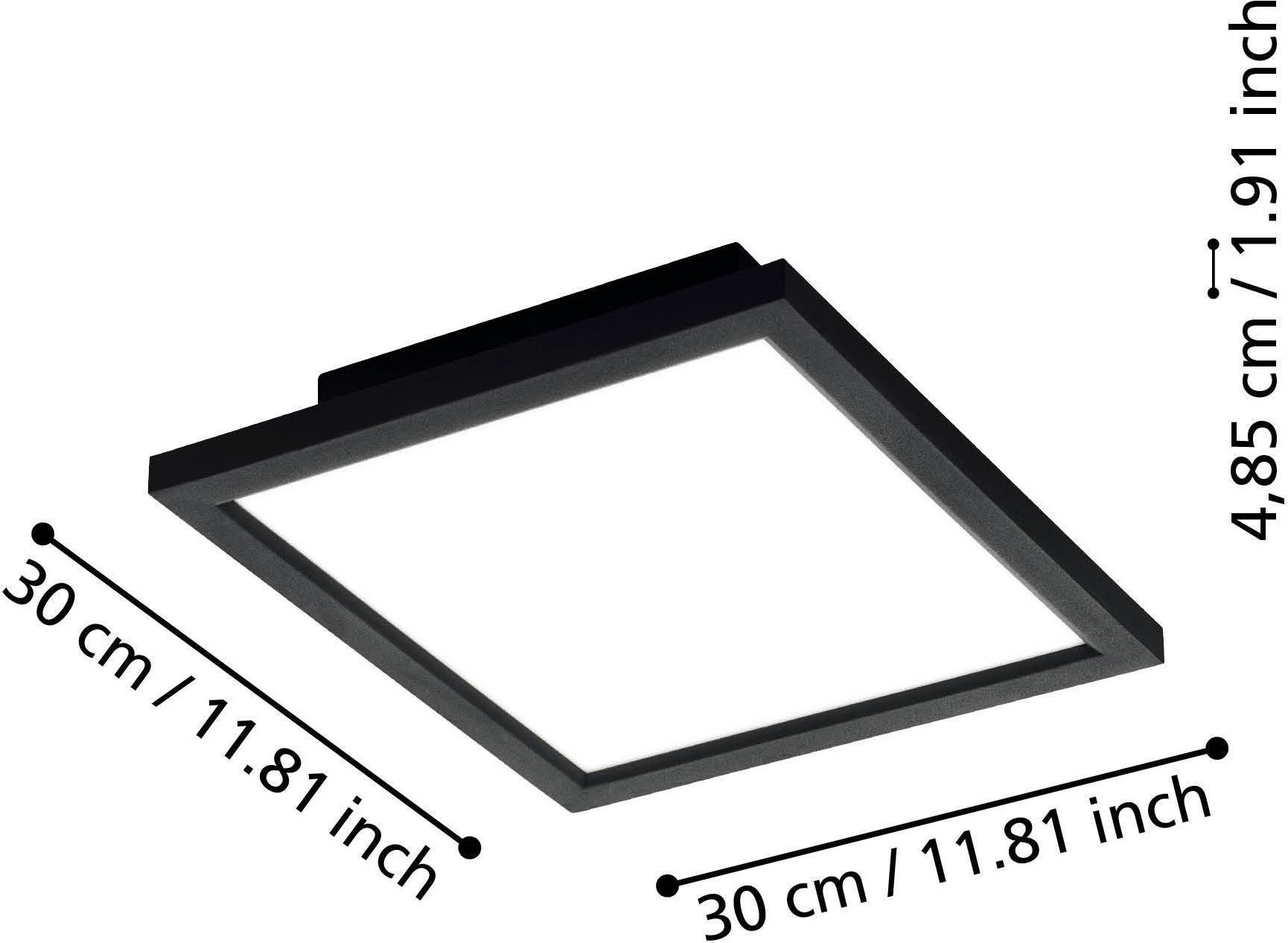 EGLO Plafondlamp SALOBRENA-Z Disco-modus, app/spraakbesturing Alexa,?30x30x5cm, excl. afstandsbediening (1 stuk)