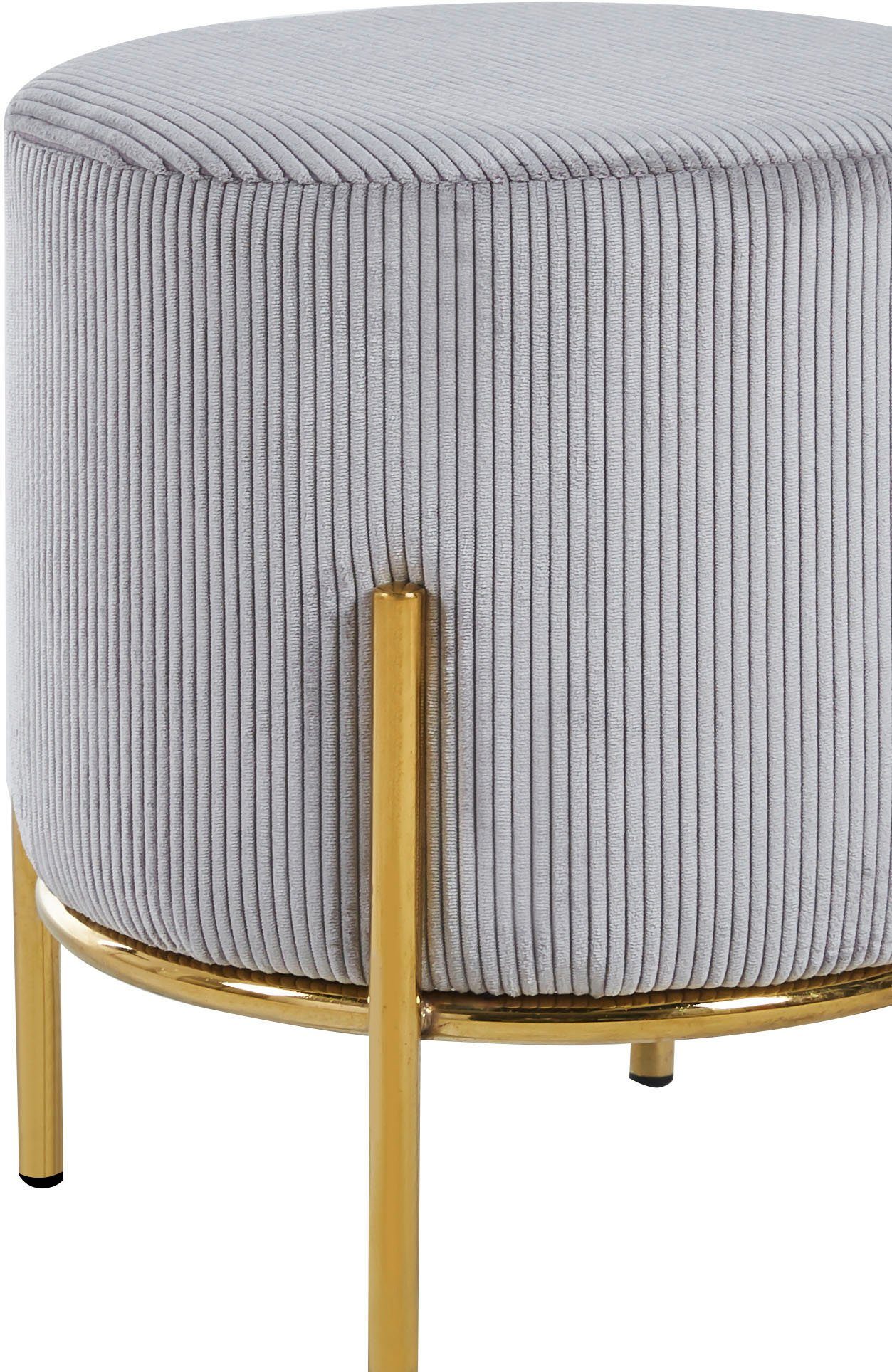 SalesFever Hocker met designframe van goudkleurig metaal