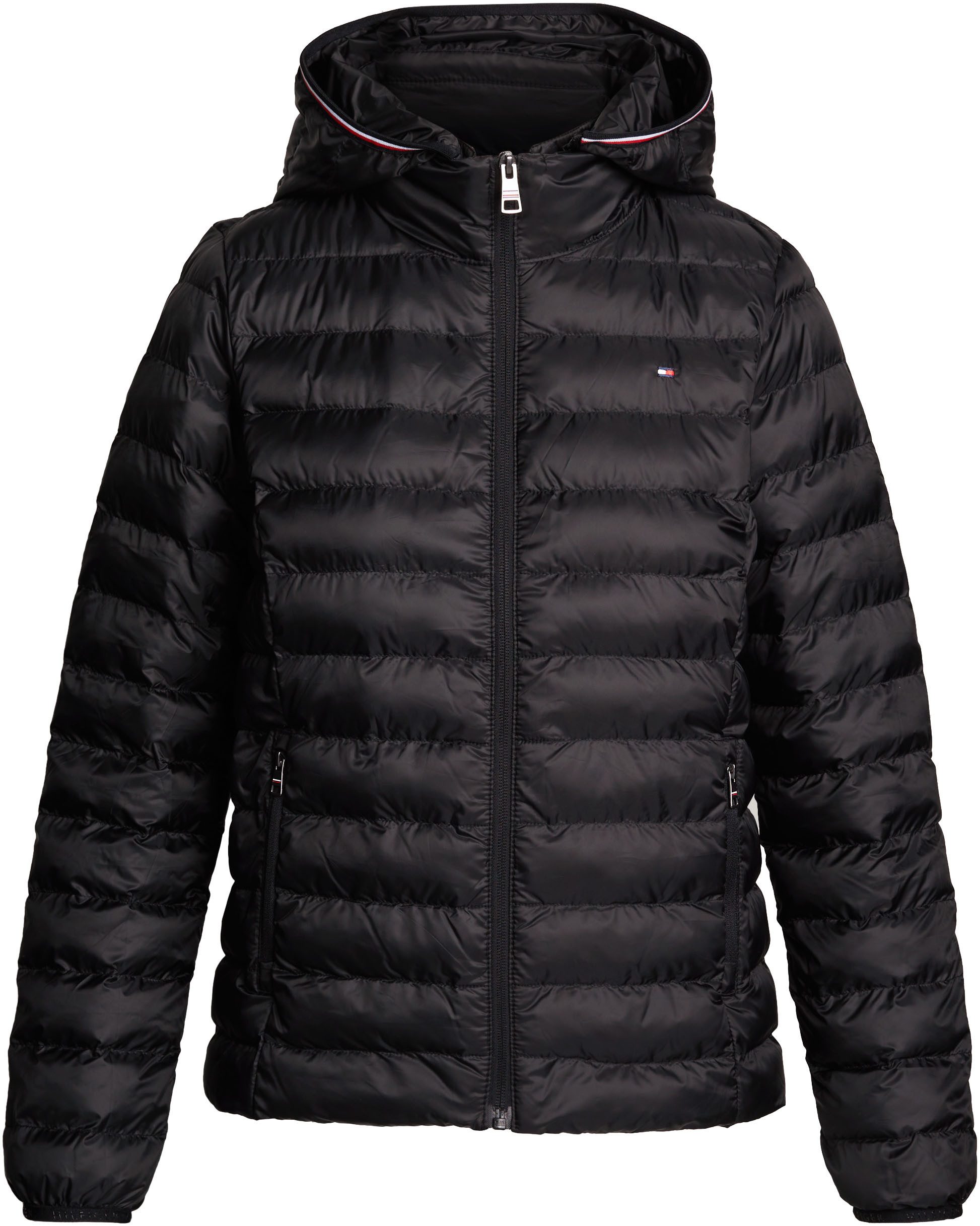 Tommy Hilfiger Gewatteerde jas LW PADDED GLOBAL STRIPE JACKET met global stripe op de capuchon (Global Serie TH VROUWEN)