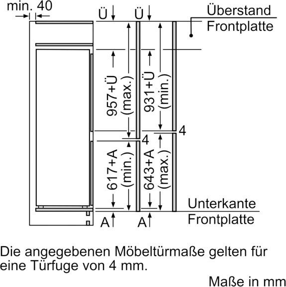 BOSCH Inbouw koel-vriescombinatie KIS77AFE0, 157,8 cm x 55,8 cm