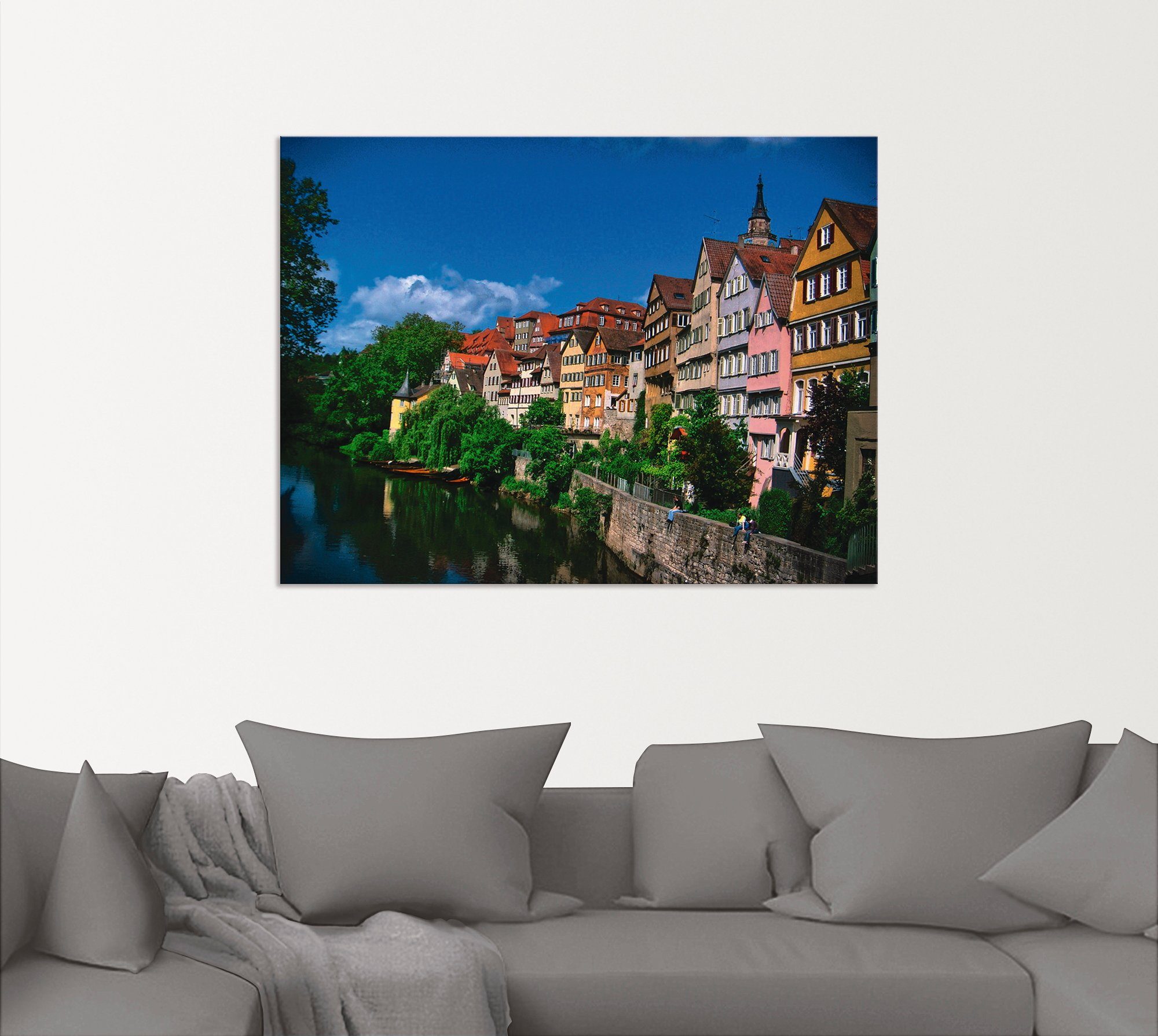 Artland Artprint Tübingen aan de Neckar als artprint van aluminium, artprint op linnen, muursticker of poster in verschillende maten