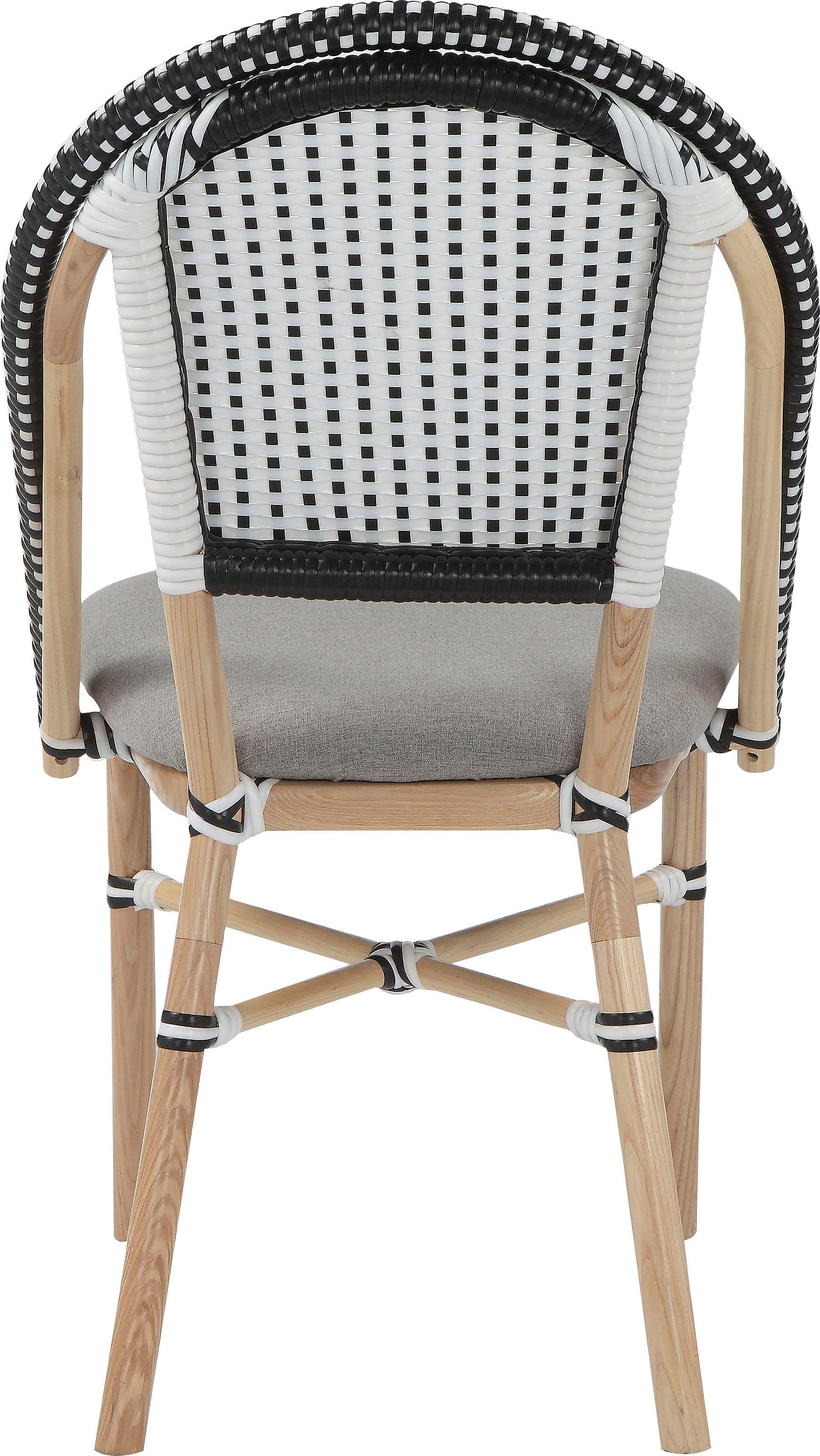 Home affaire Eetkamerstoel Rue de Belliard, TOPSELLER!, OTTOs Choice Webstof bekleding, massief essen houten onderstel, zithoogte 46,5 cm