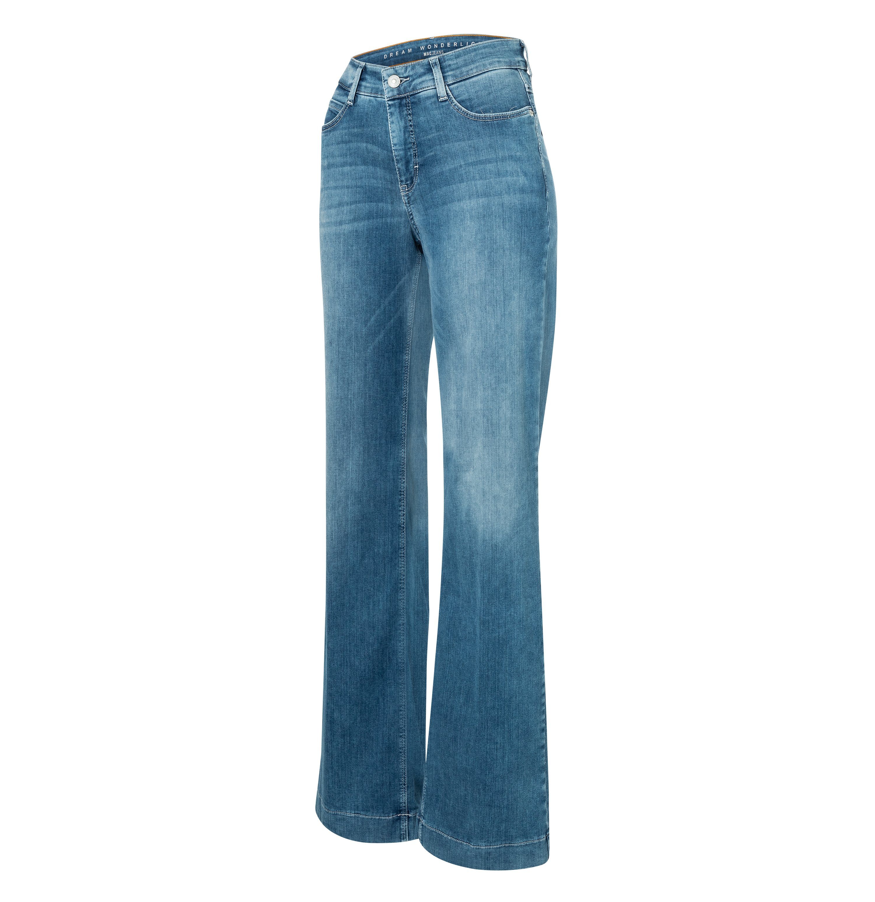 MAC Wijde jeans DREAM WIDE met wijde broekspijp - stretch