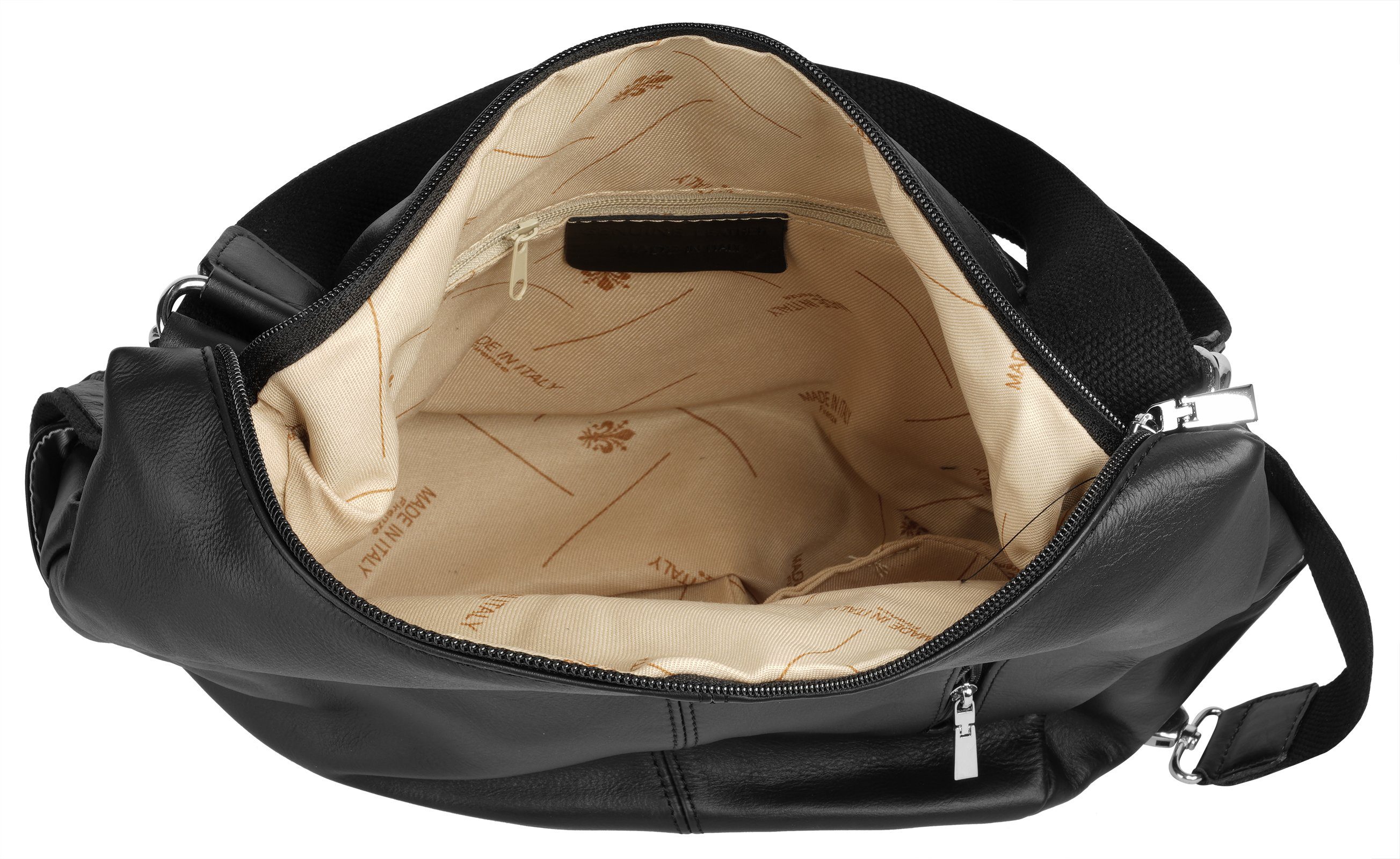 Cluty Laptoprugzak echt leer, made in italy