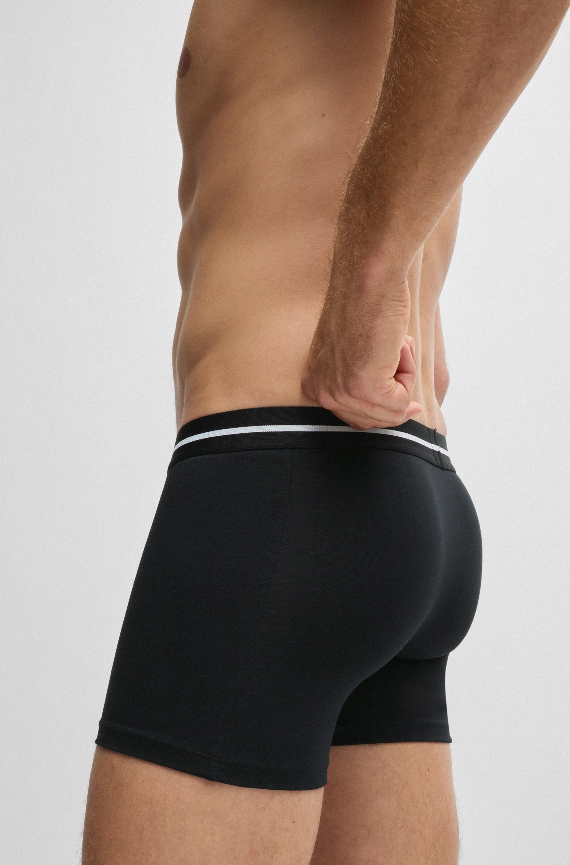 BOSS Boxershort BoxerBr 3P Bold met boss logo-elastische tailleband (3 stuks)