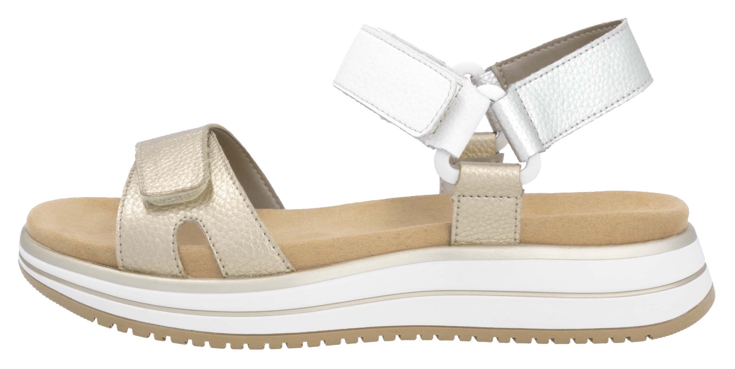 Remonte Sandalen Elisabeth Hurley-Collection , sleehak, klittenbandschoen, sandaal met plateauschoen