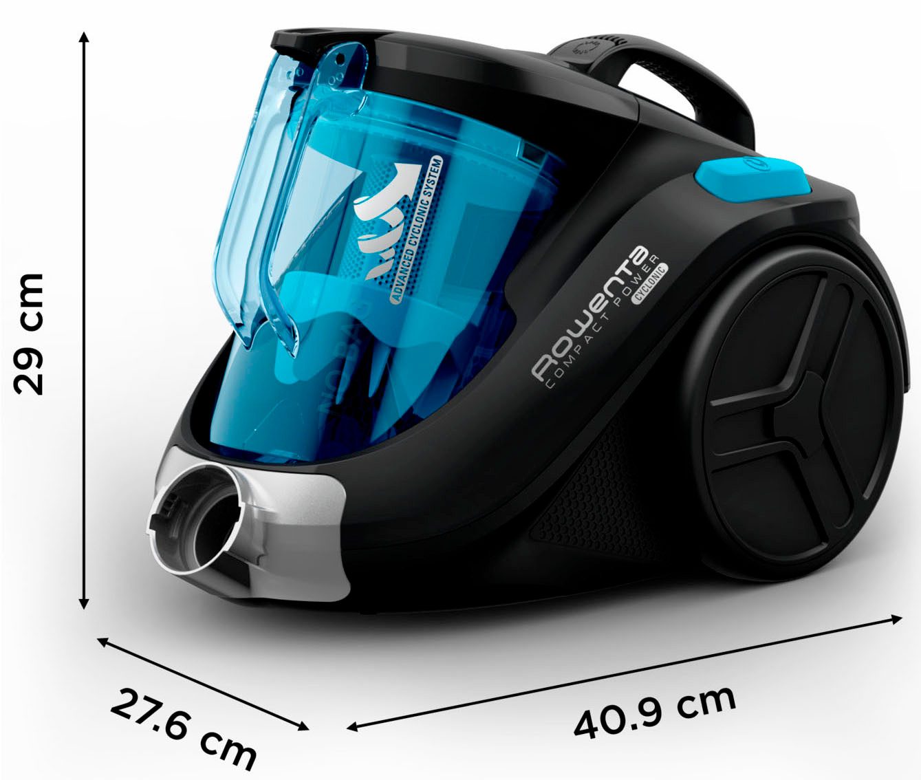 Rowenta Stofzuiger Compact Power Cyclonic, zakloos, hoge zuigkracht op harde vloeren