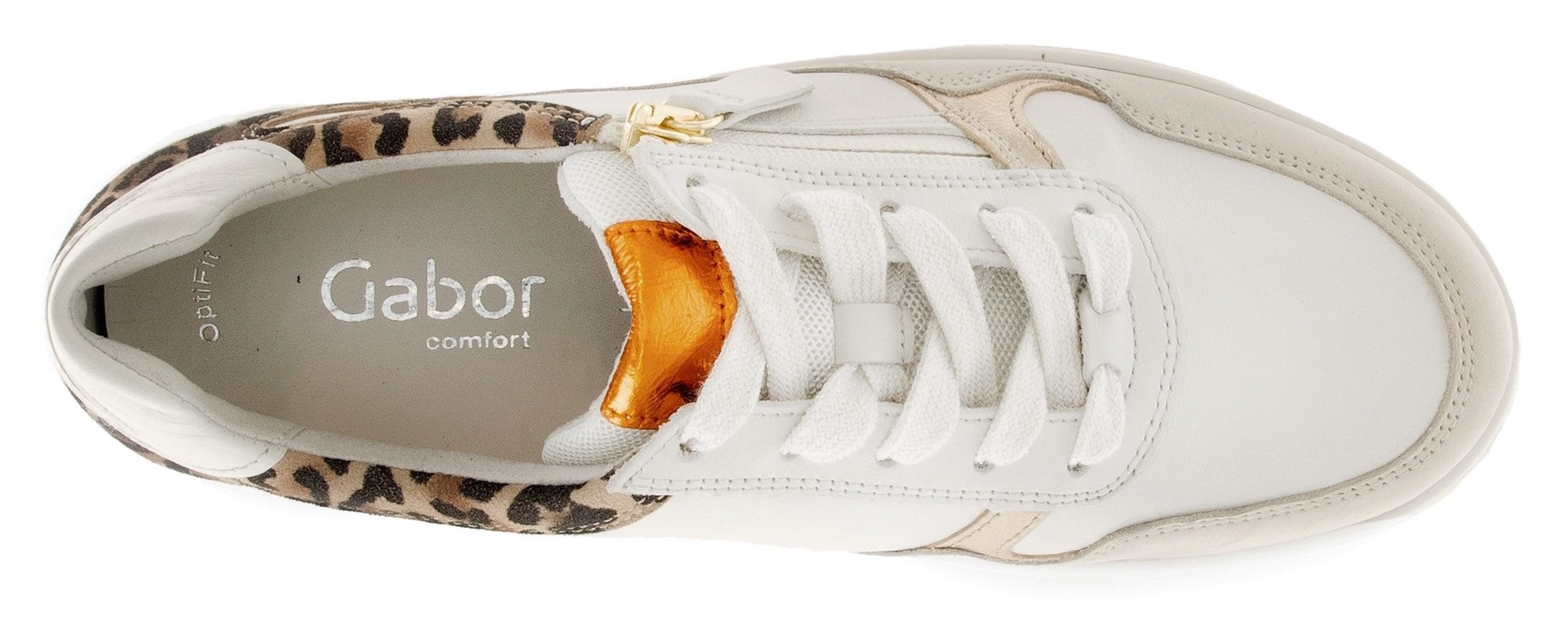 Gabor Plateausneakers , vrijetijdsschoen, halfschoen, veterschoen met contrastafwerking, breedte k