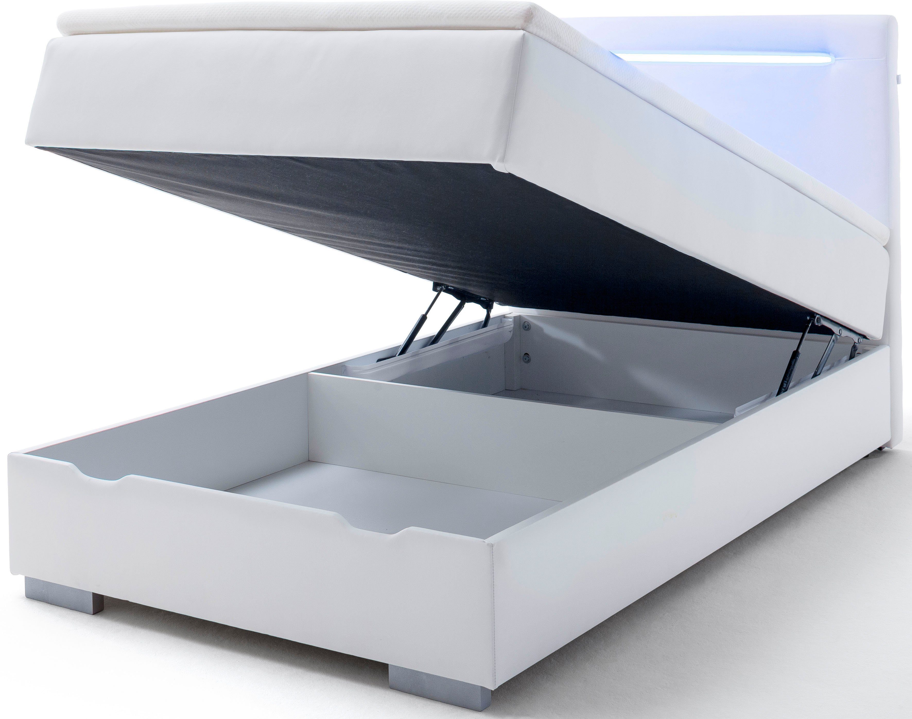 meise.möbel Boxspring Las Vegas 2 inclusief ledverlichting in het hoofdbord, met bedkist en topmatras
