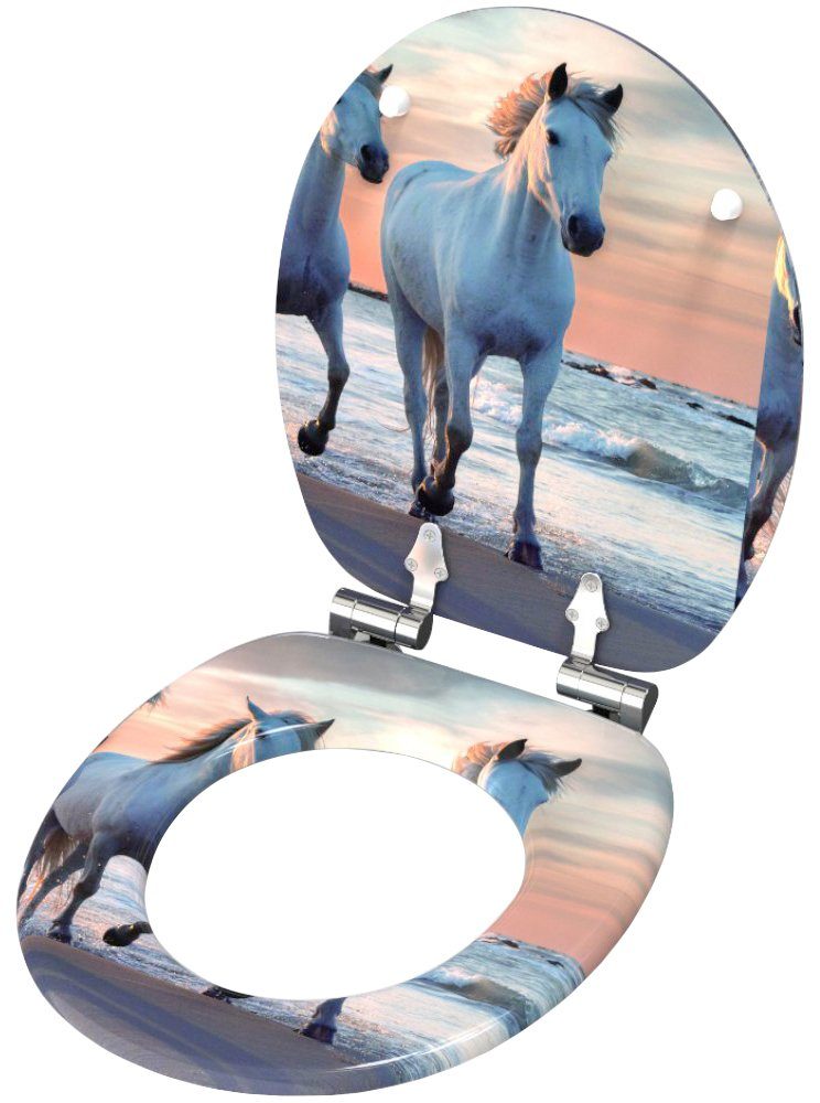 Sanilo Toiletzitting Paarden met soft-closemechanisme