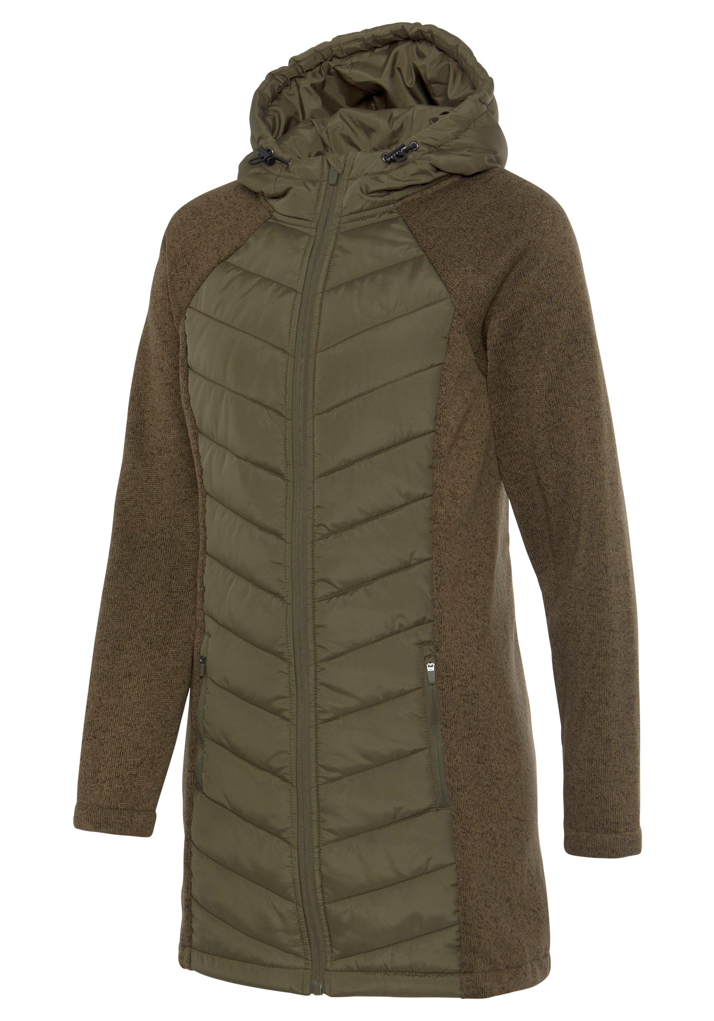 Vivance Gewatteerde jas met tricot-fleece-mouwen