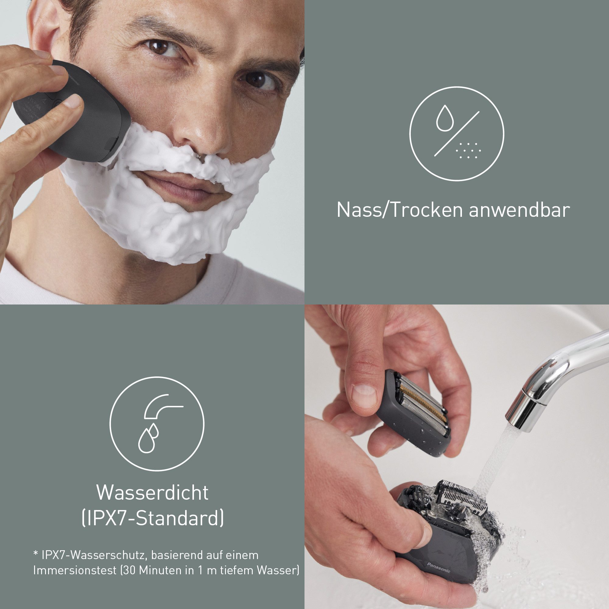 Panasonic Elektrisch scheerapparaat ES-PV3B-K803 Compact, 5 roestvrijstalen messen, USB-opladen (Type-C), baarddichtheidssensor+