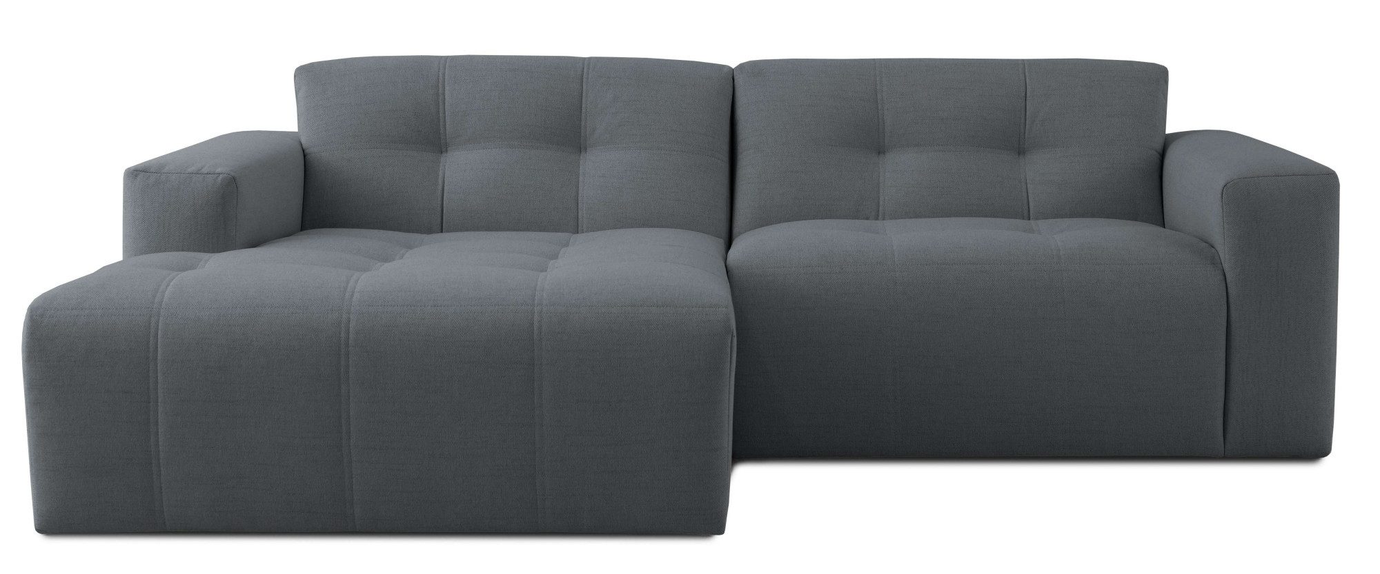 INOSIGN Hoekbank Tapley Breedte 221 cm, L-vorm, fijne structuur, met knoopstiksel, vloerhoog