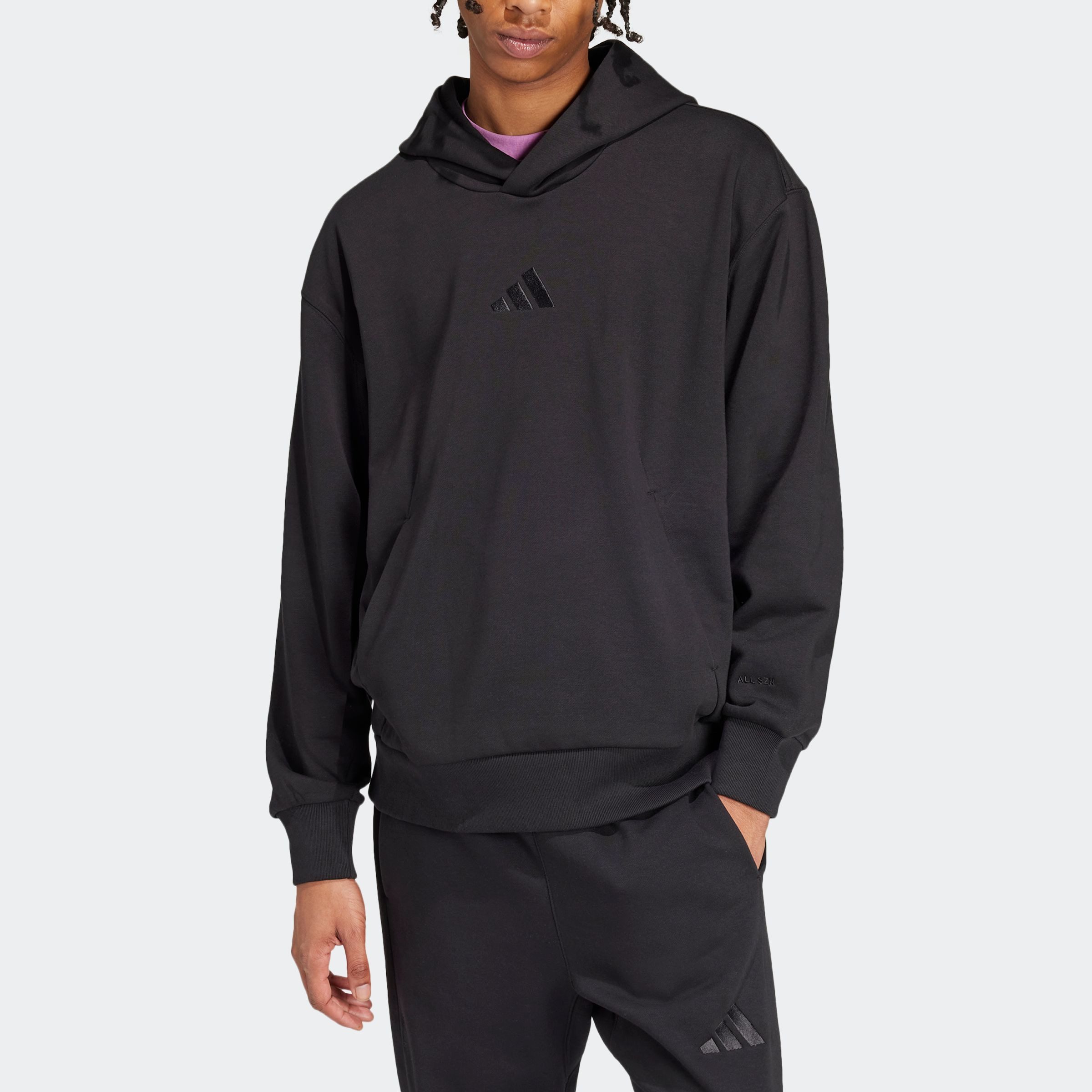 adidas Sportswear Hoodie M A SZN FL HD zacht fleecemateriaal (1-delig)