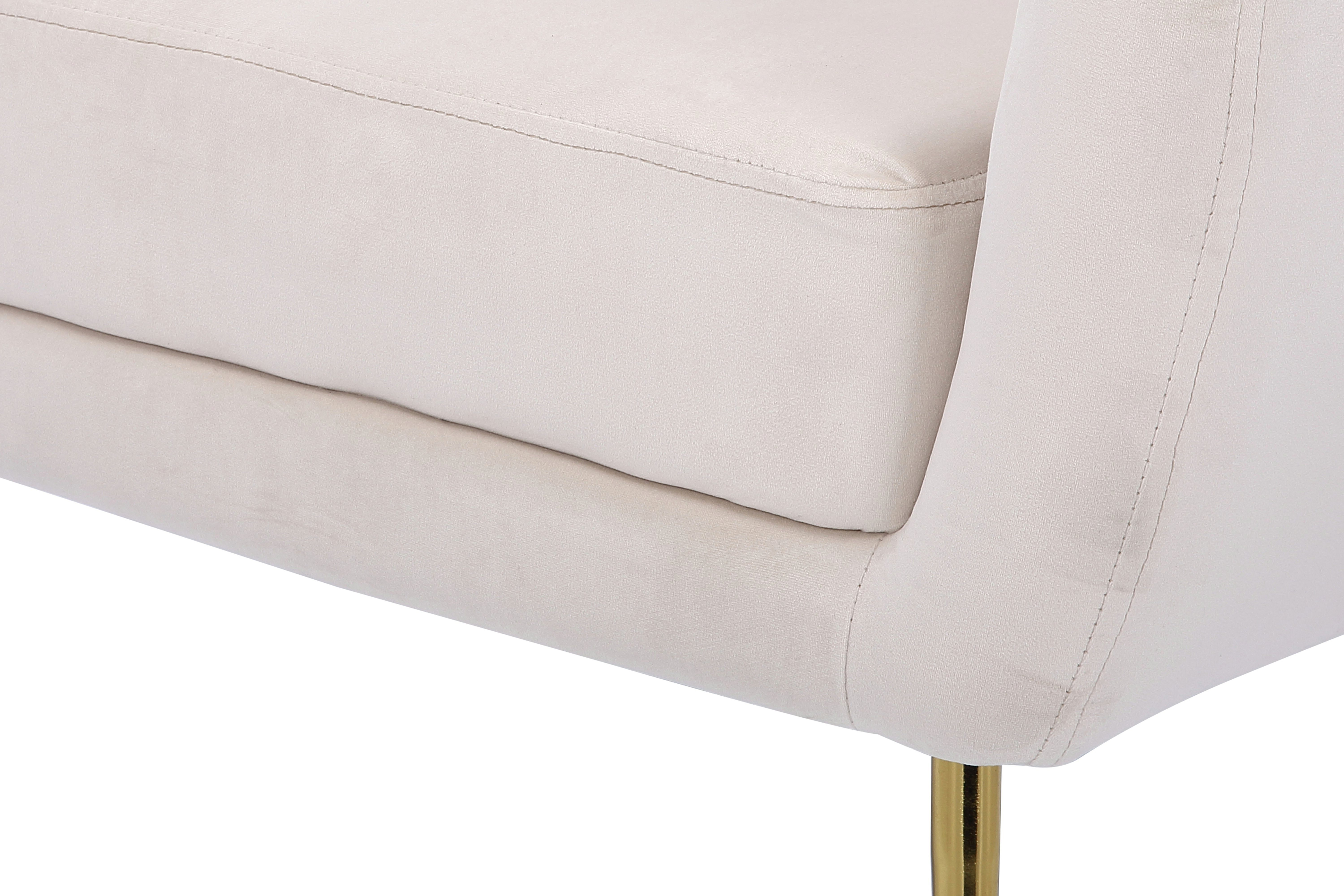 Kayoom Fauteuil Sofa Doreen 125, comfortabele fauteuil, eentonig ontwerp modern, ruimtebesparend, onderhoudsvriendelijk, fluwelen bekleding van stof (1 stuk)