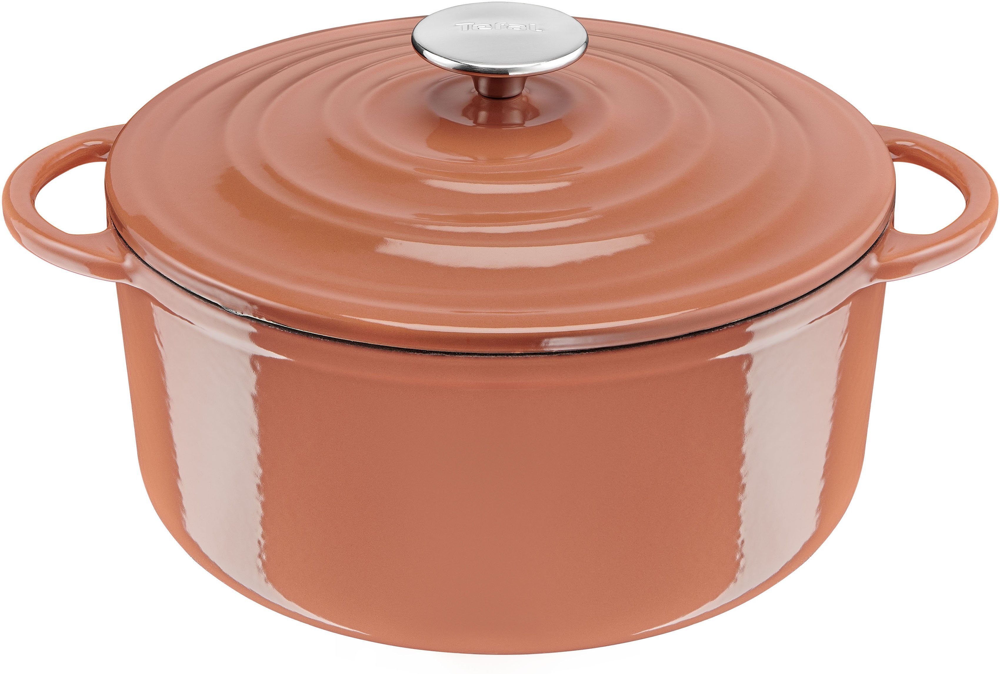 Tefal Kookpan LOV milieuvriendelijk, onschadelijke pigmenten, langzaam garen, ø 25 cm, inductie kookpannen oranje