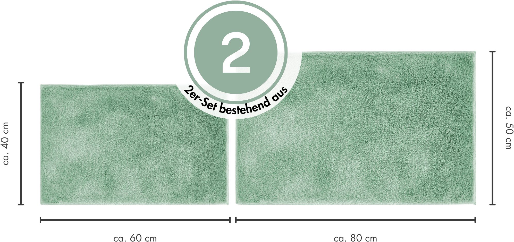 Andiamo Badmat Florida Effen kleuren, bijzonder zacht, ook verkrijgbaar als 2-delige set