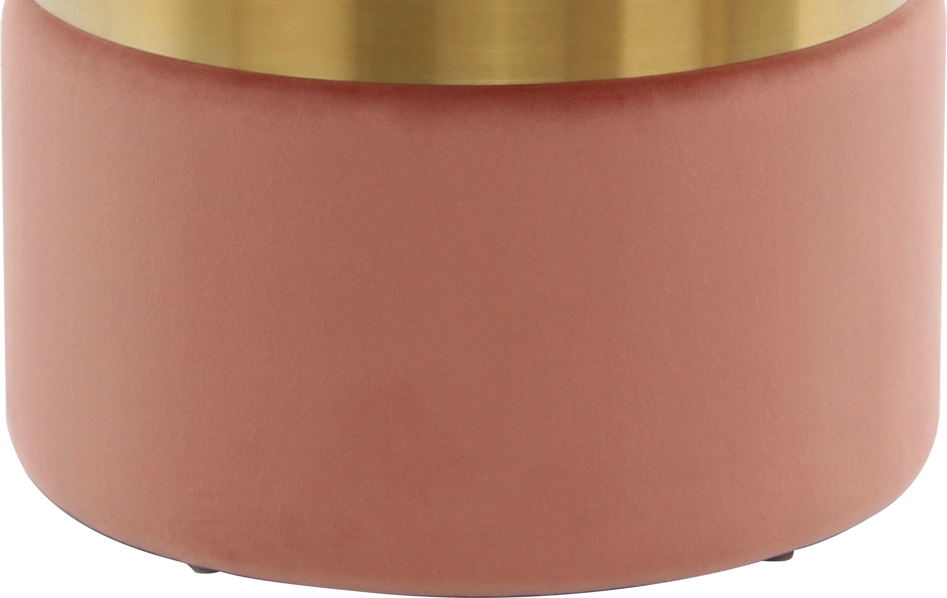Kayoom Hocker met bergruimte Kruk Zora 125 2-delige set, fluweelzachte stof bekleding, ronde elegante vorm (set, 2 stuks)