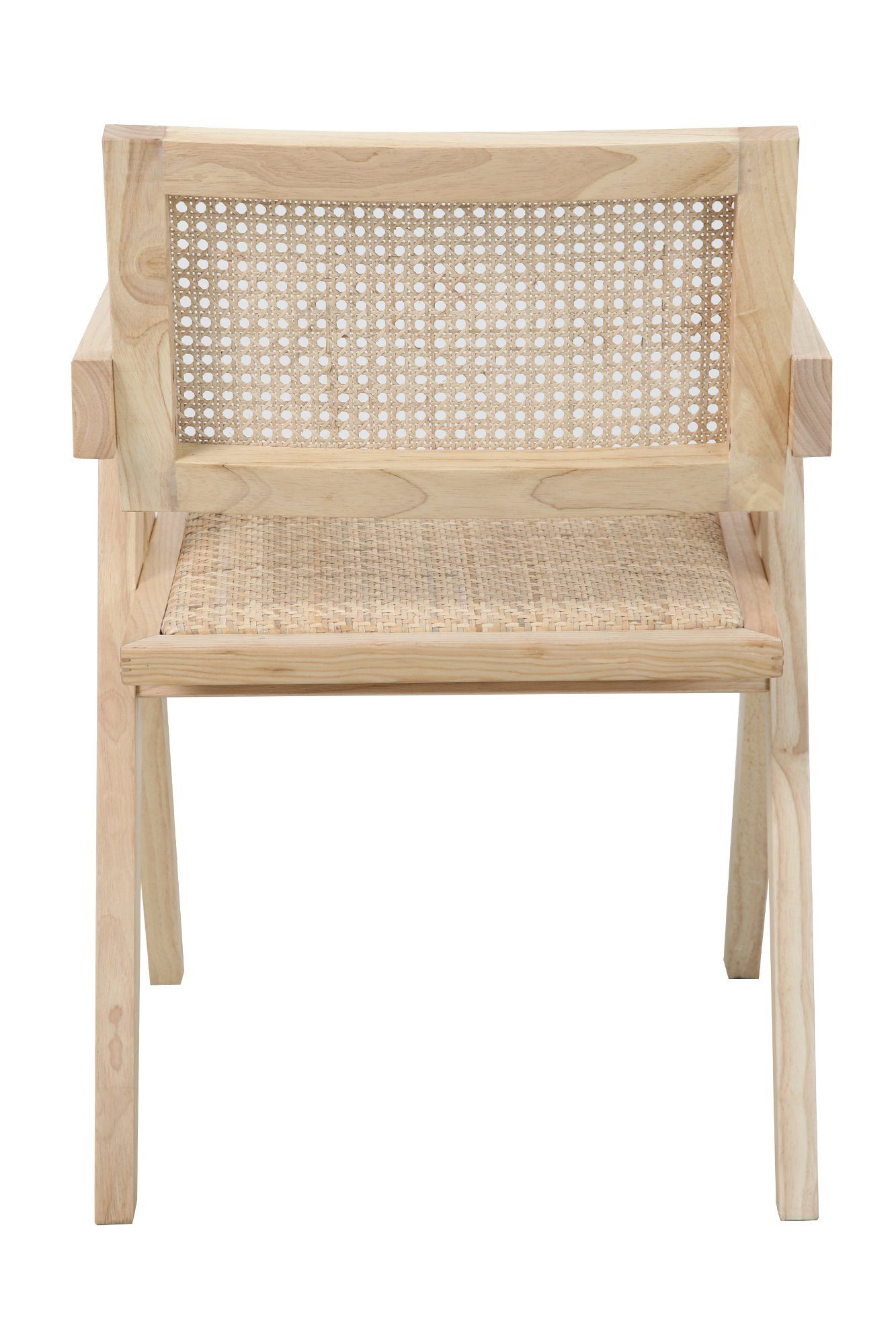 SIT Stoel met armleuningen beklede zitting, rugleuning en zitting met rotan