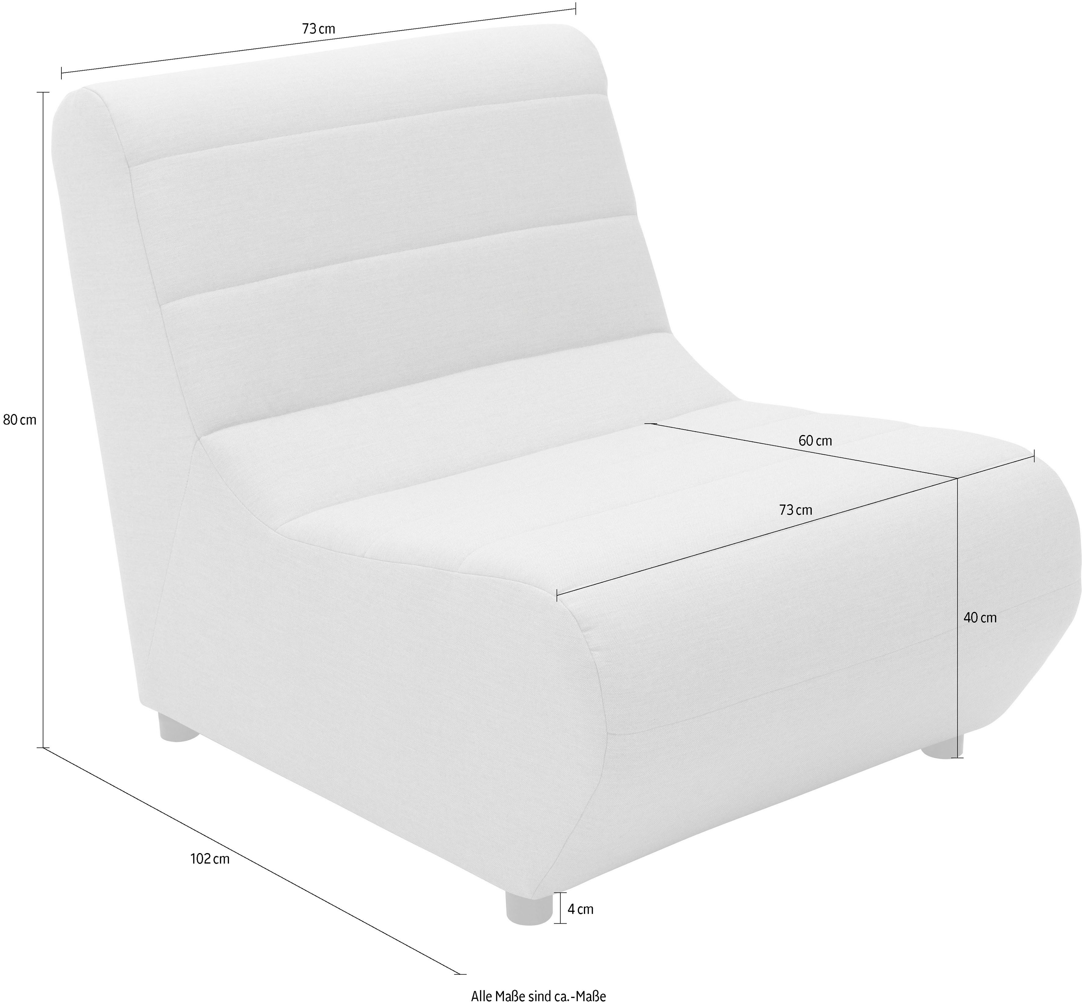 DOMO collection Sofaelement Soleil, onderhoudsvriendelijke en weerbestendige bekleding Buiten, bijzonder ontwerp en vormgeving, individueel uitbreidbaar