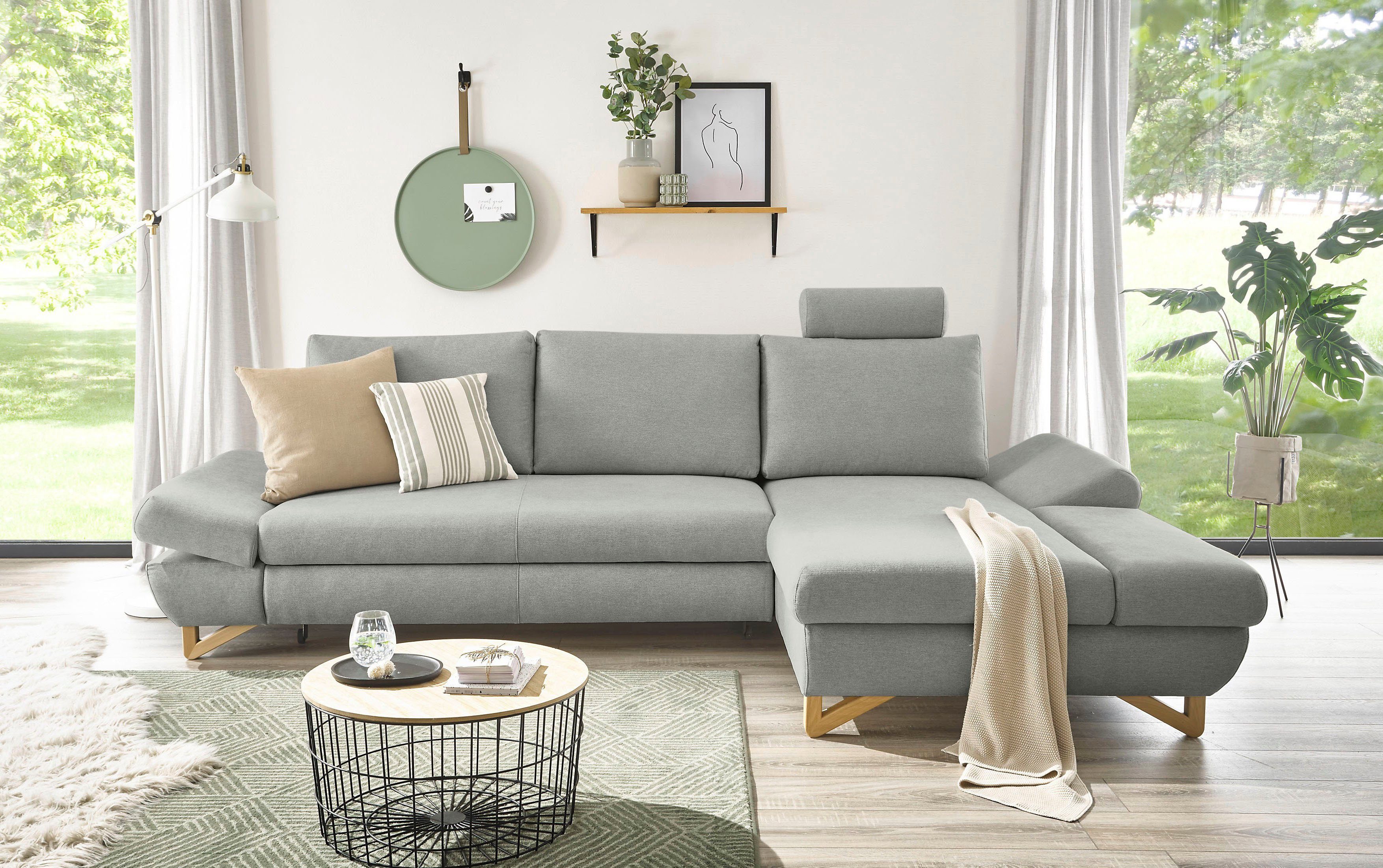 INOSIGN Slaapbank City/Giron comfortabele slaapbank (ligoppervlak 245 x 138 cm) en bedlade