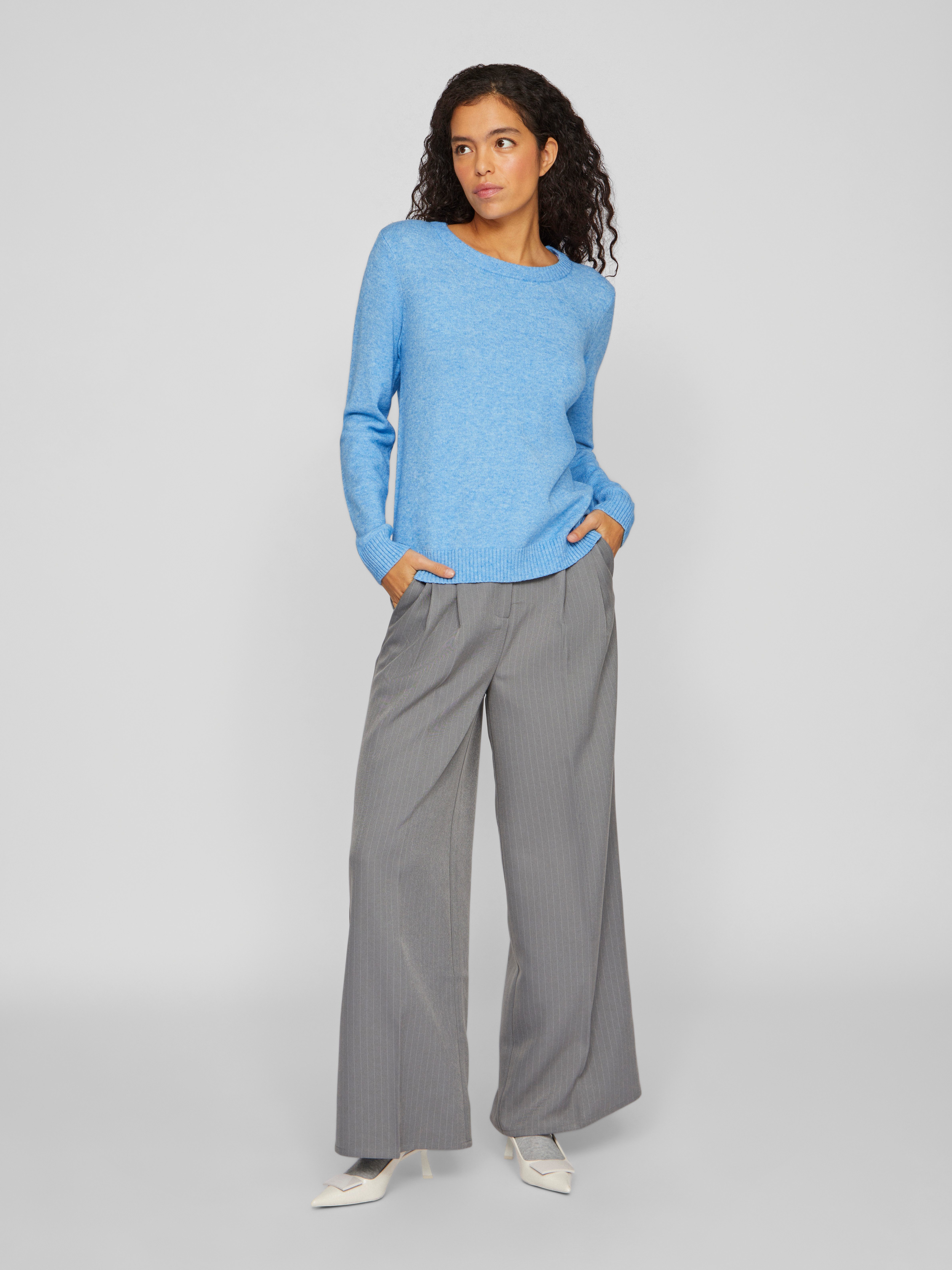 Vila Trui met ronde hals VIRIL O-NECK L/S KNIT TOP - NOOS