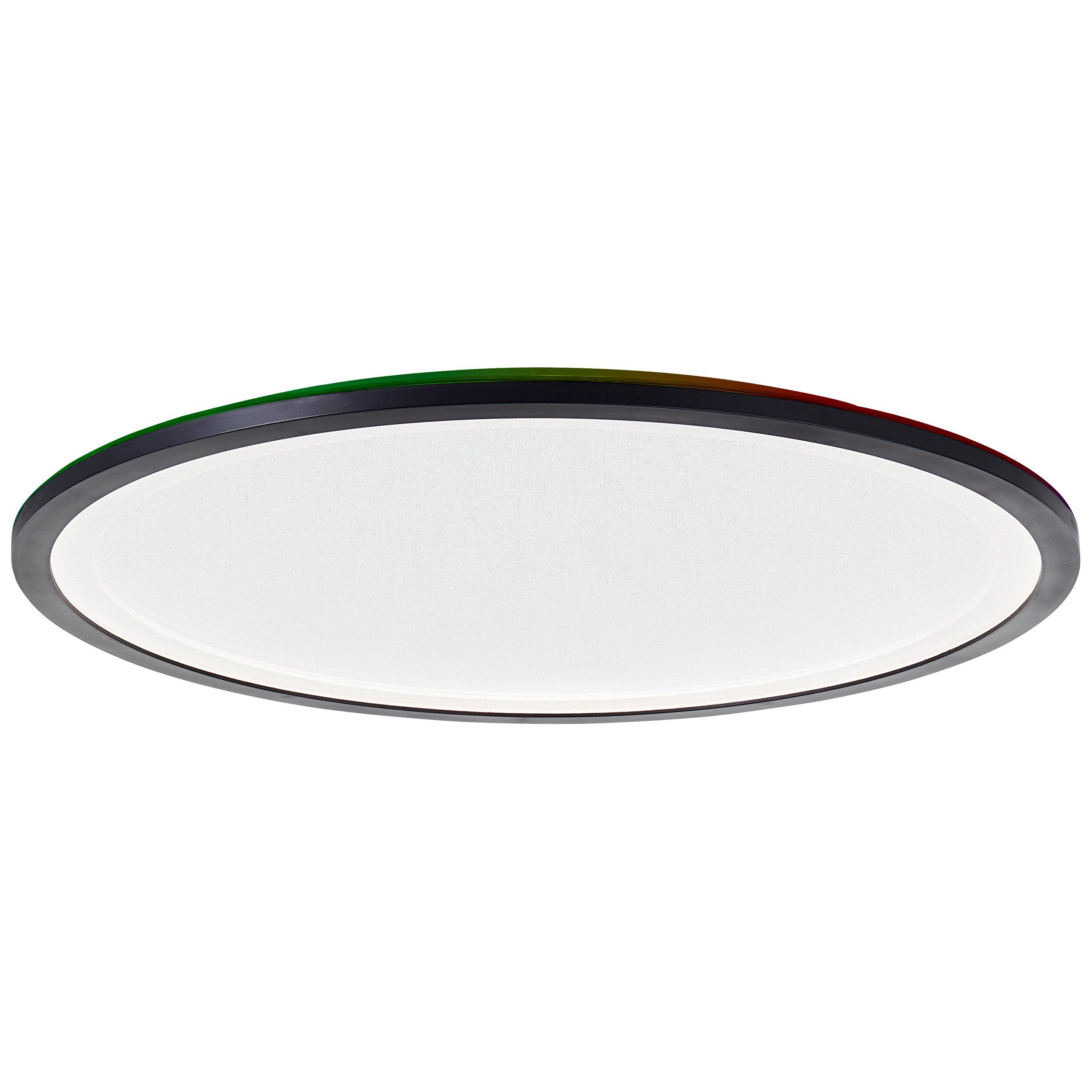 Brilliant Leuchten Led-plafondlamp Mosako LED paneel, D 50 cm, digitaal RGB-backlight, 4200 lm, dimbaar, CCT (1 stuk)