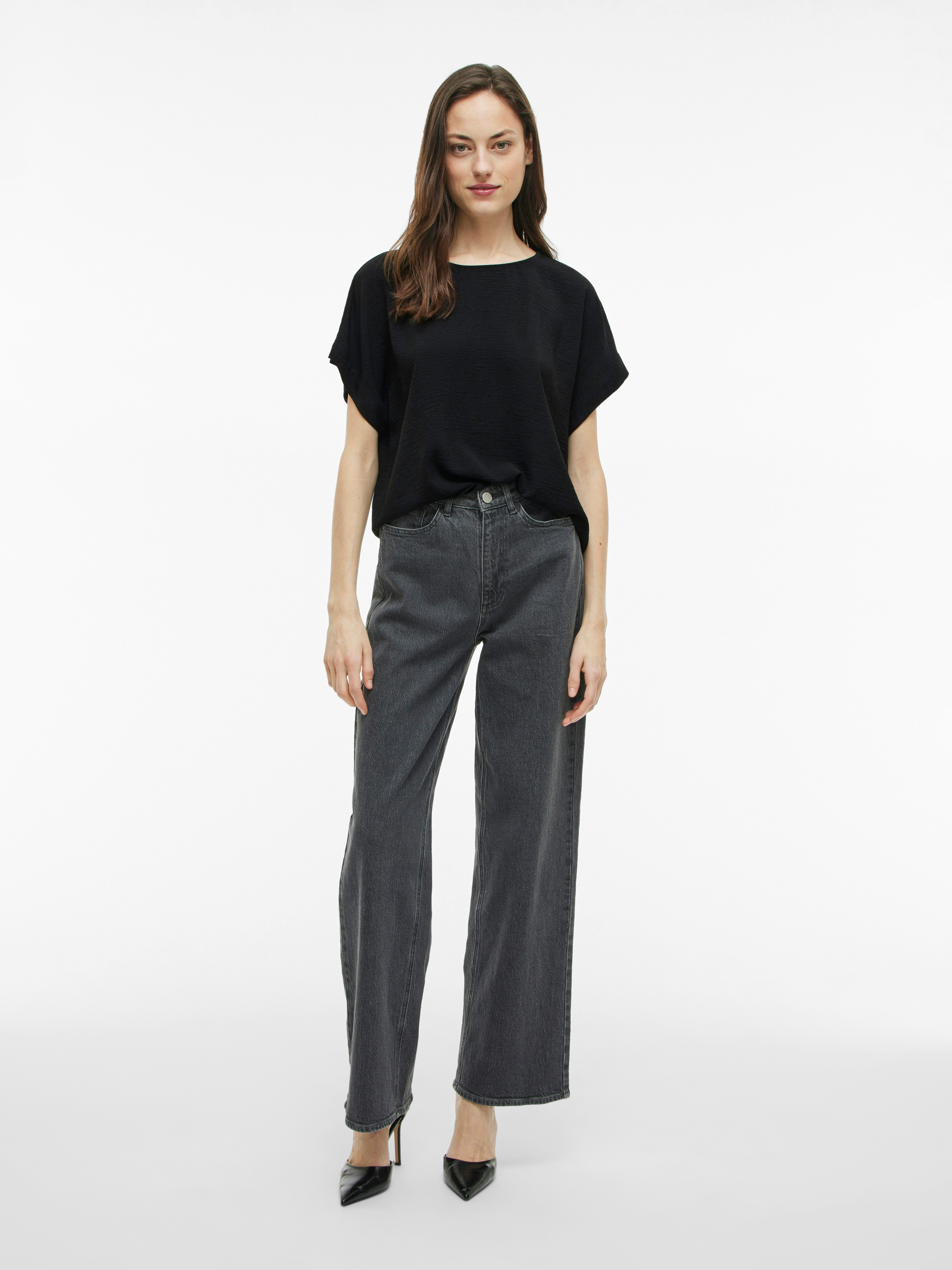 Vila Shirt met korte mouwen VIJOSA S/S TOP - NOOS