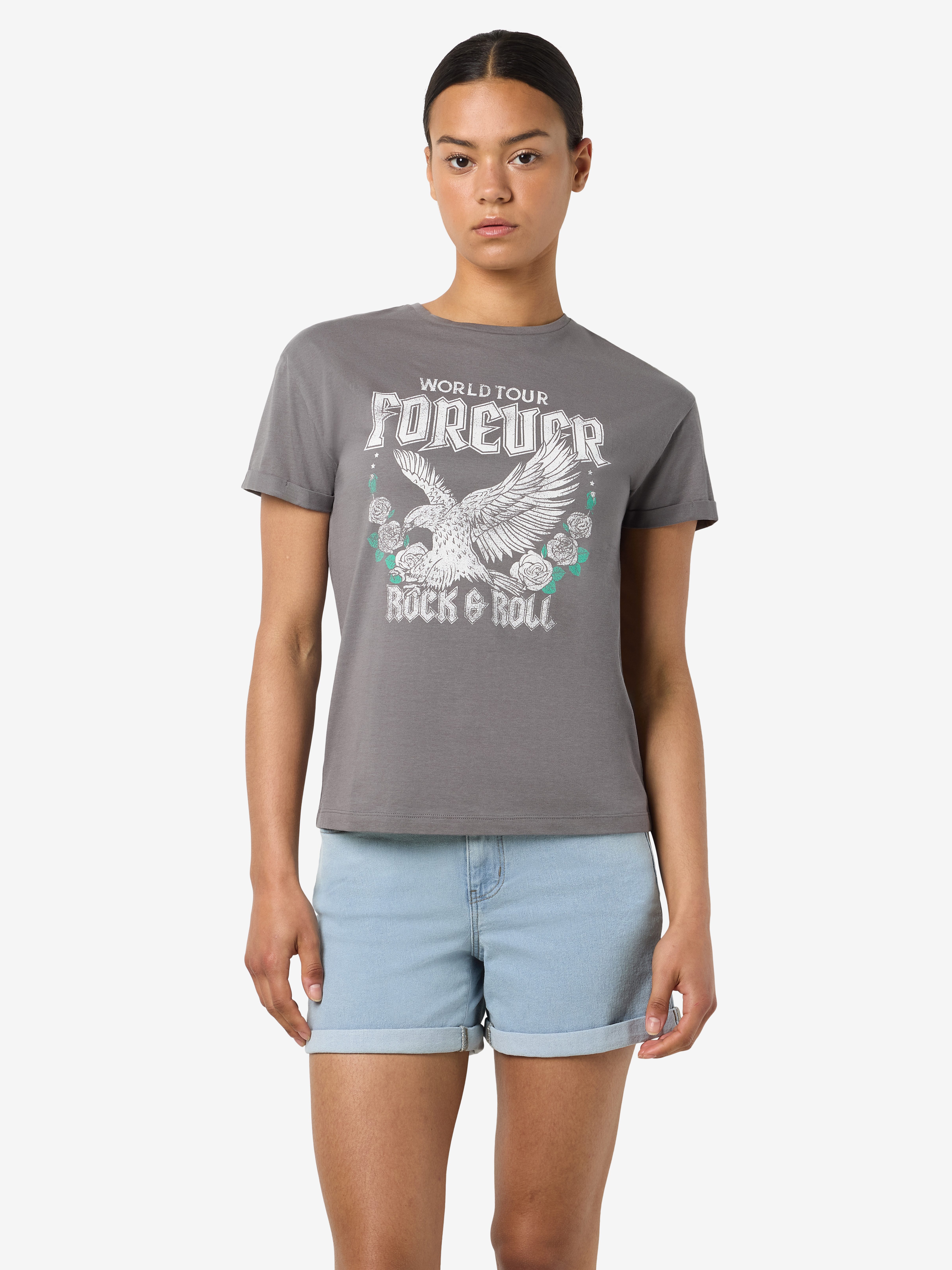 Noisy may Shirt met korte mouwen NMBRANDY FRONTPRINT S/S TOP JRS NOOS