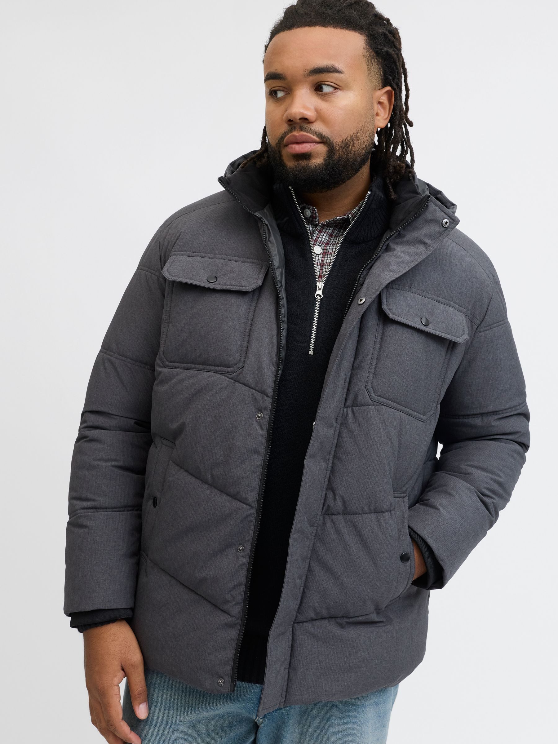 Jack & Jones PlusSize Gewatteerde jas JJMORGAN PUFFER JACKET PLS