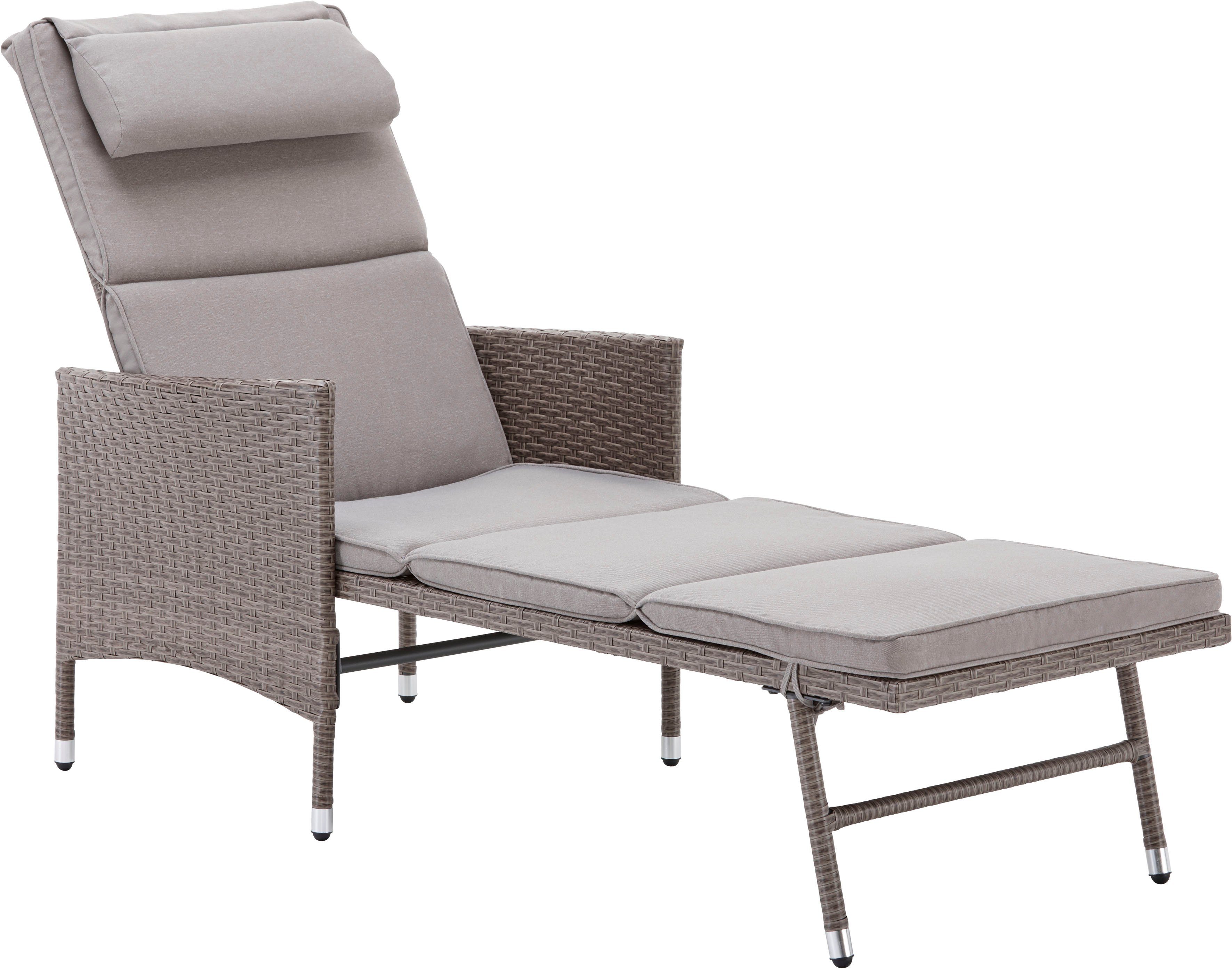 KONIFERA Ligstoel Milaan incl. kussens (set, 5-delig)