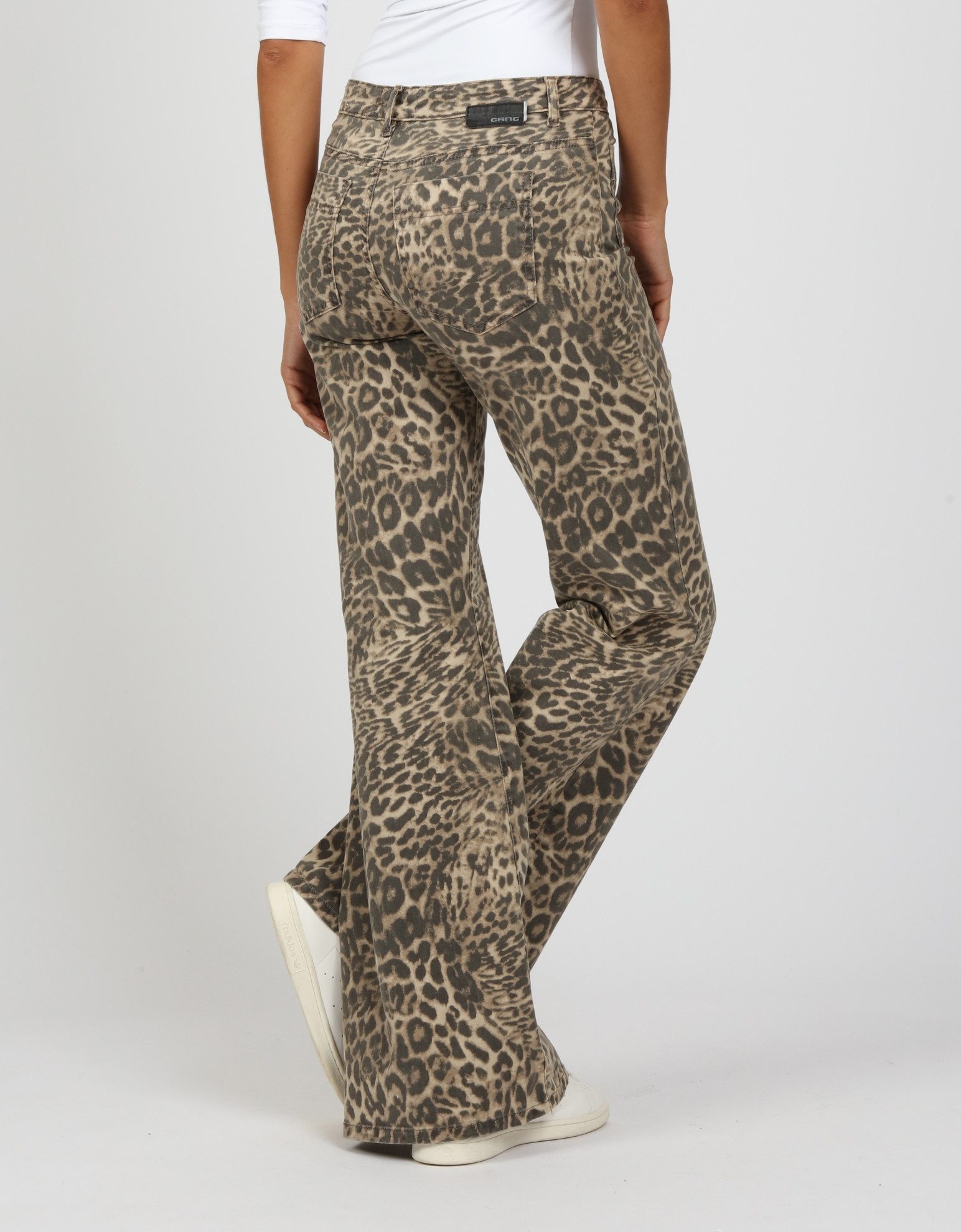 GANG Bootcut jeans 94 JESSI FLARED met trendy luipaardmotief