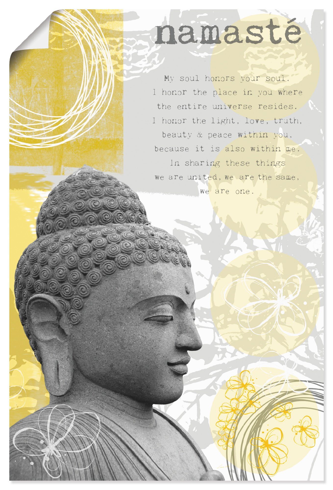 Artland Artprint Boeddha I in vele afmetingen & productsoorten - artprint van aluminium / artprint voor buiten, artprint op linnen, poster, muursticker / wandfolie ook geschikt voo