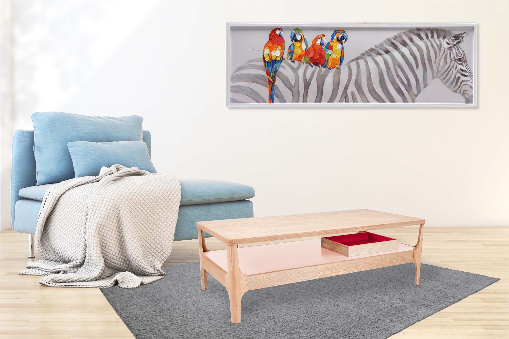 Kayoom Salontafel Koffietafel Addison, salontafel, open, opvallend ontwerp Bijzonder ontwerp, tafelpoten van massief hout, van stevig materiaal (1 stuk)