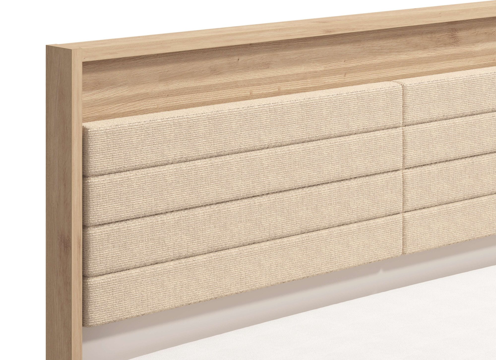 INOSIGN Bedframe Modena, met gedeeltelijk gepolsterde hoofdeinde 160 of 180x200cm, fsc®-gecertificeerd, trendkleur cashmere
