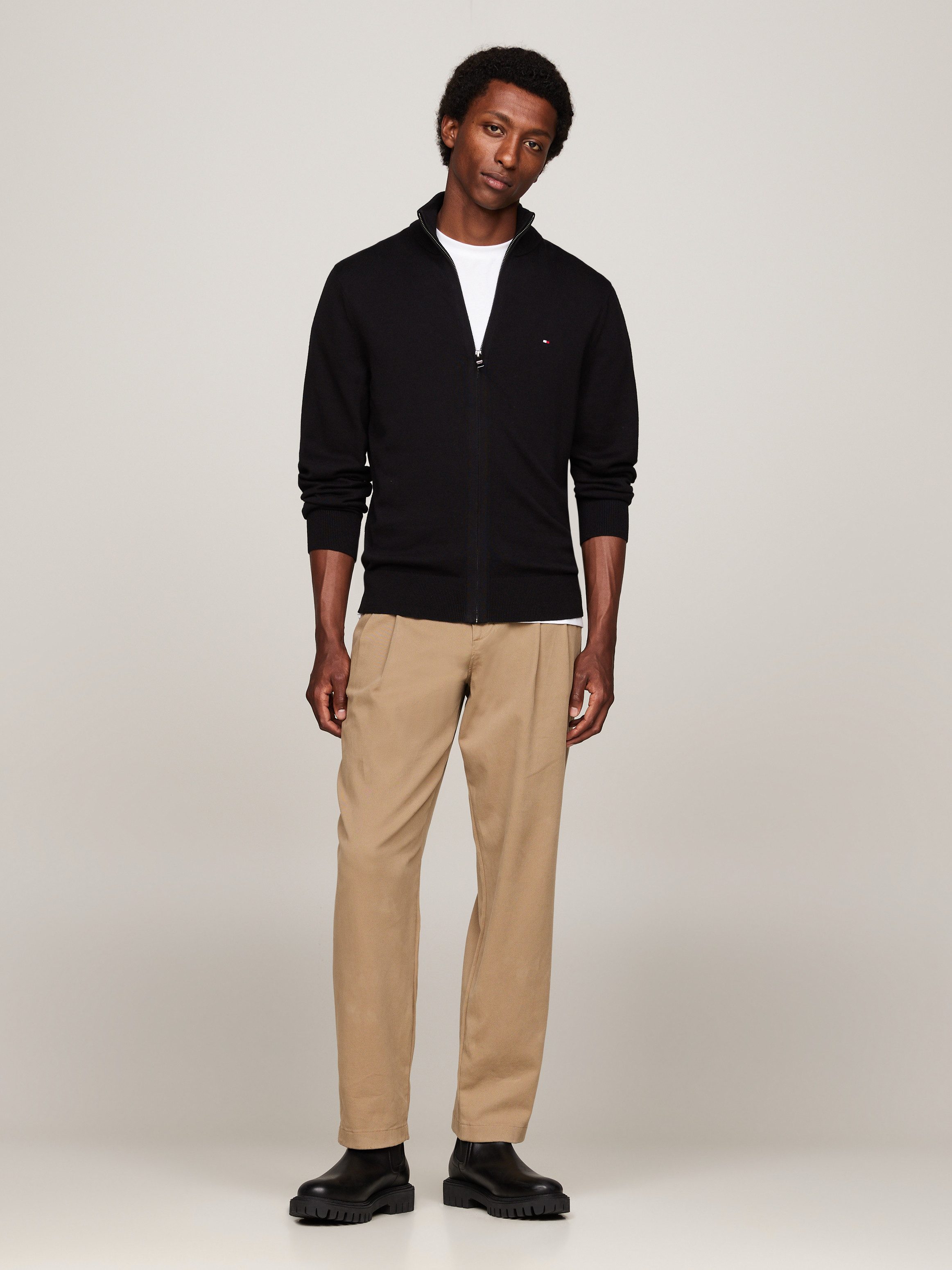 Tommy Hilfiger Cardigan PIMA ORG CTN CASHMERE ZIP THRU