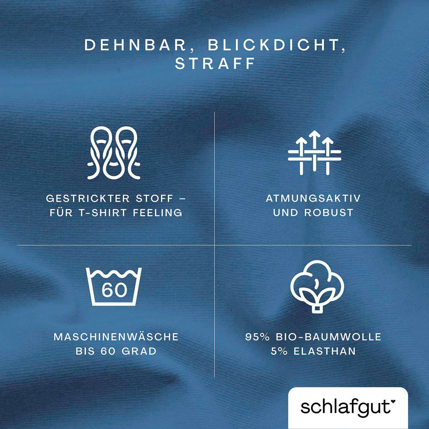 Schlafgut Hoeslaken PURE TOPPER in maat 90x200, 140x200 of 180x200 cm, hoes voor topper van 100% biologische katoen, voor matrassen tot 10 cm hoogte, beddengoed (1 stuk)