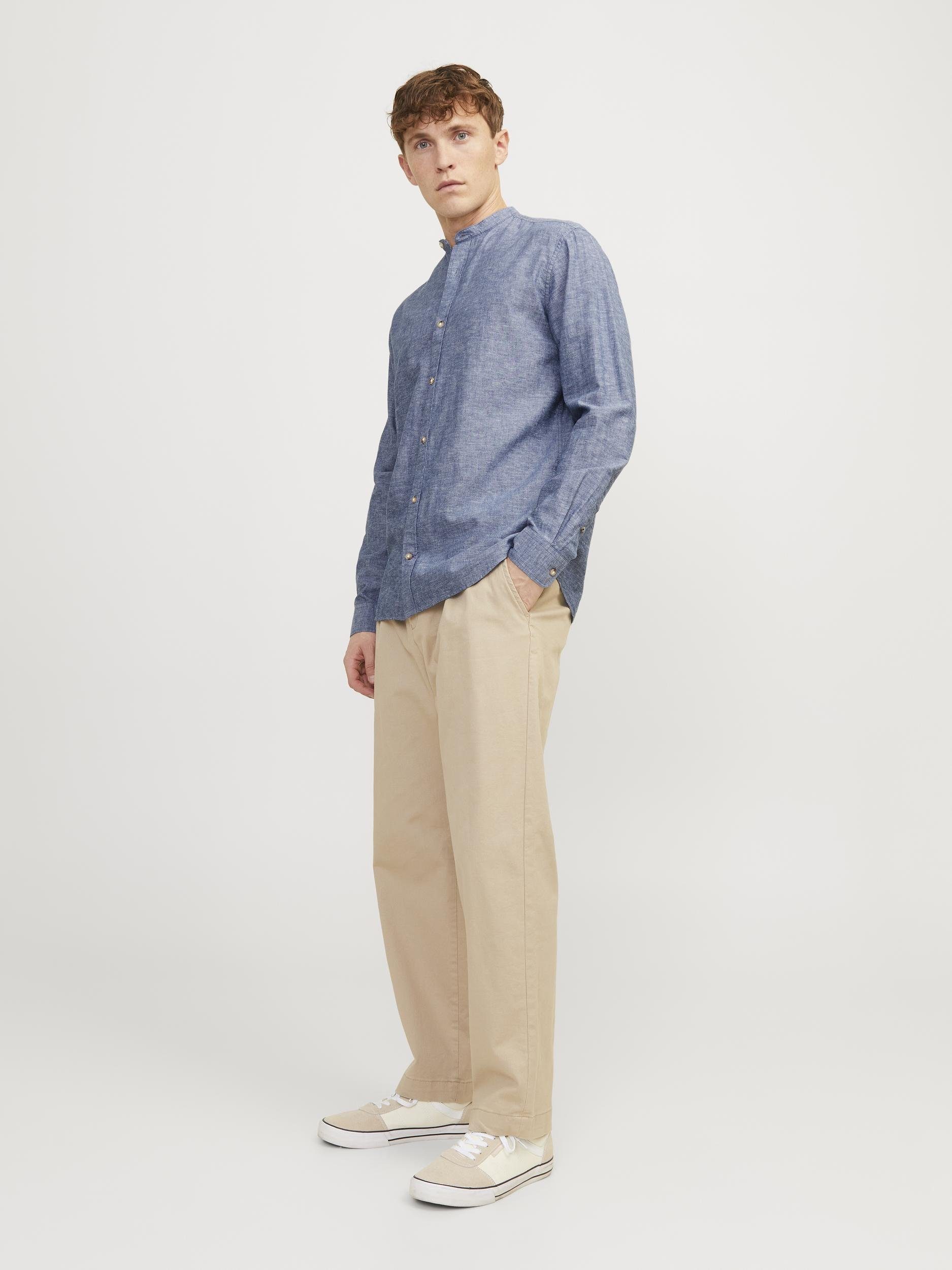 Jack & Jones Overhemd met lange mouwen JJESUMMER BAND LINEN BLEND SHIRT LS SN