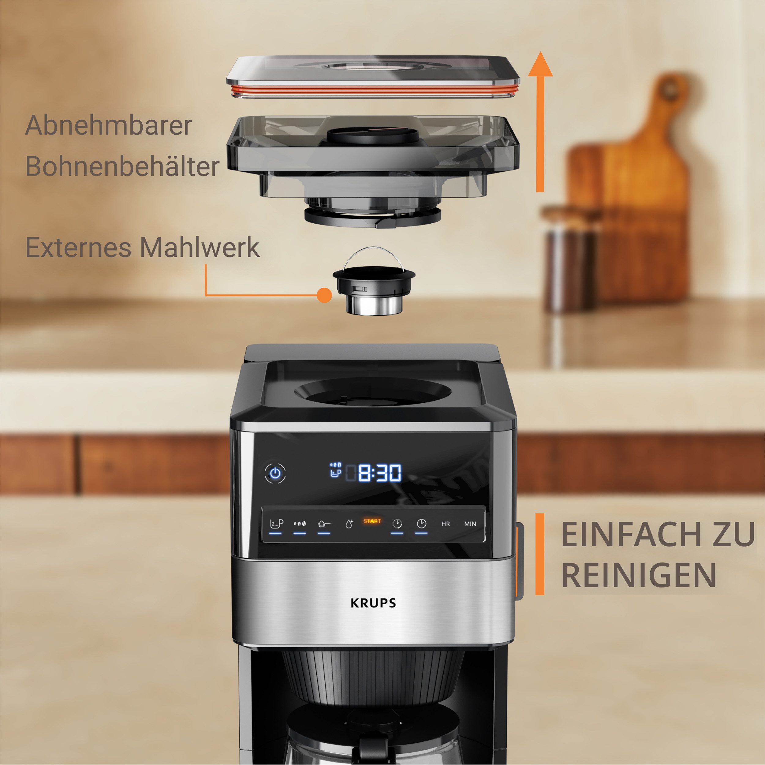 Krups Filterkoffieapparaat KM8428 Grind Aroma XL