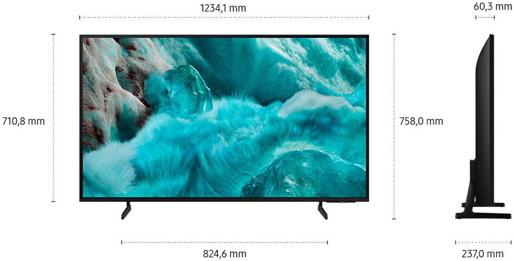Samsung QLED-TV GQ55Q7F2AU, Quantum HDR, Knox Security, Art Store, 3D Sound, Gaming Hub, AI TV