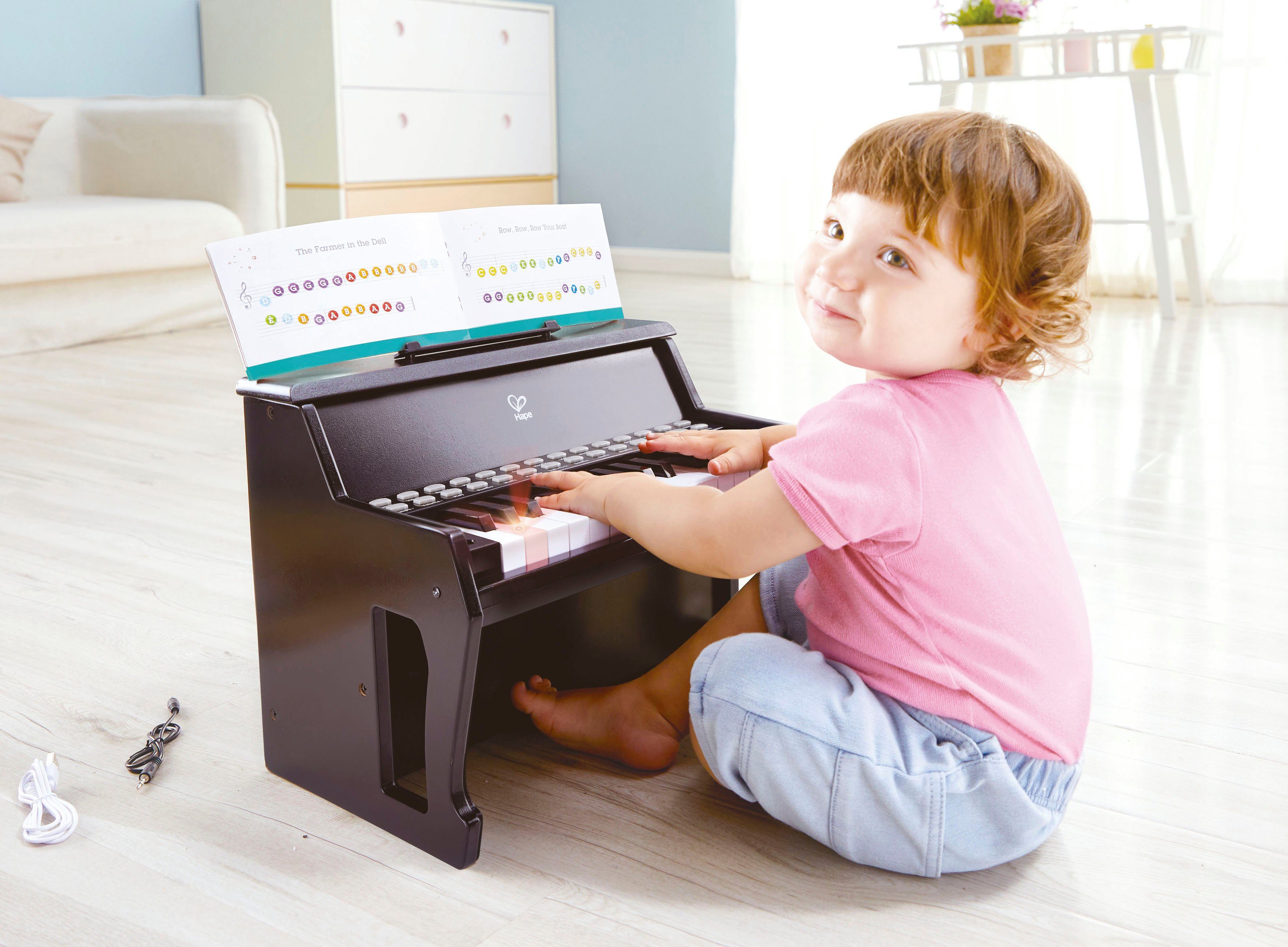 Hape Speelgoed-muziekinstrument Verlichte toetsen-piano FSC®- beschermt bos - wereldwijd
