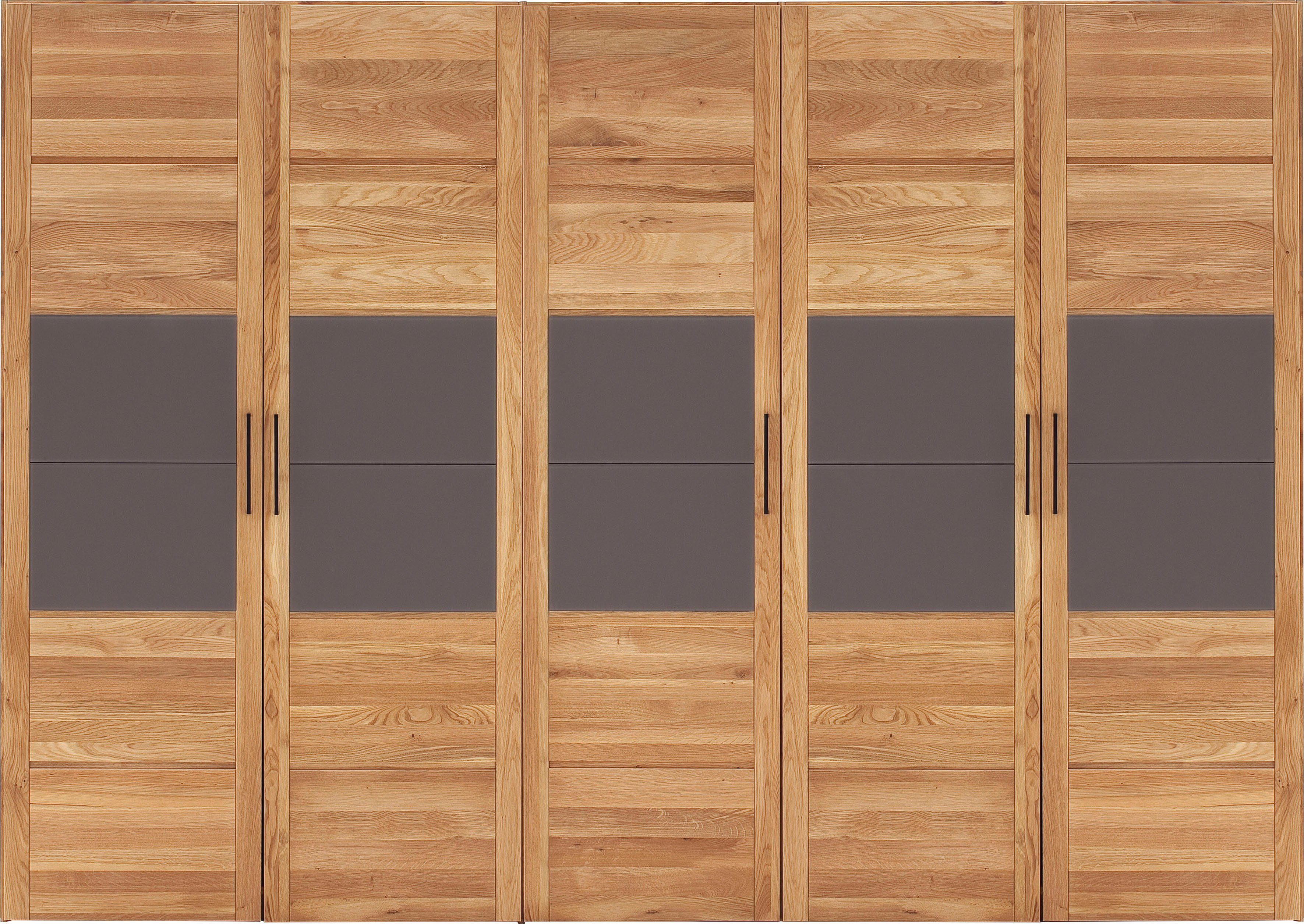 Home affaire Draaideurkast Chamara van massief eikenhout, in verschillende breedten, hoogte 218 cm kledingkasten beige