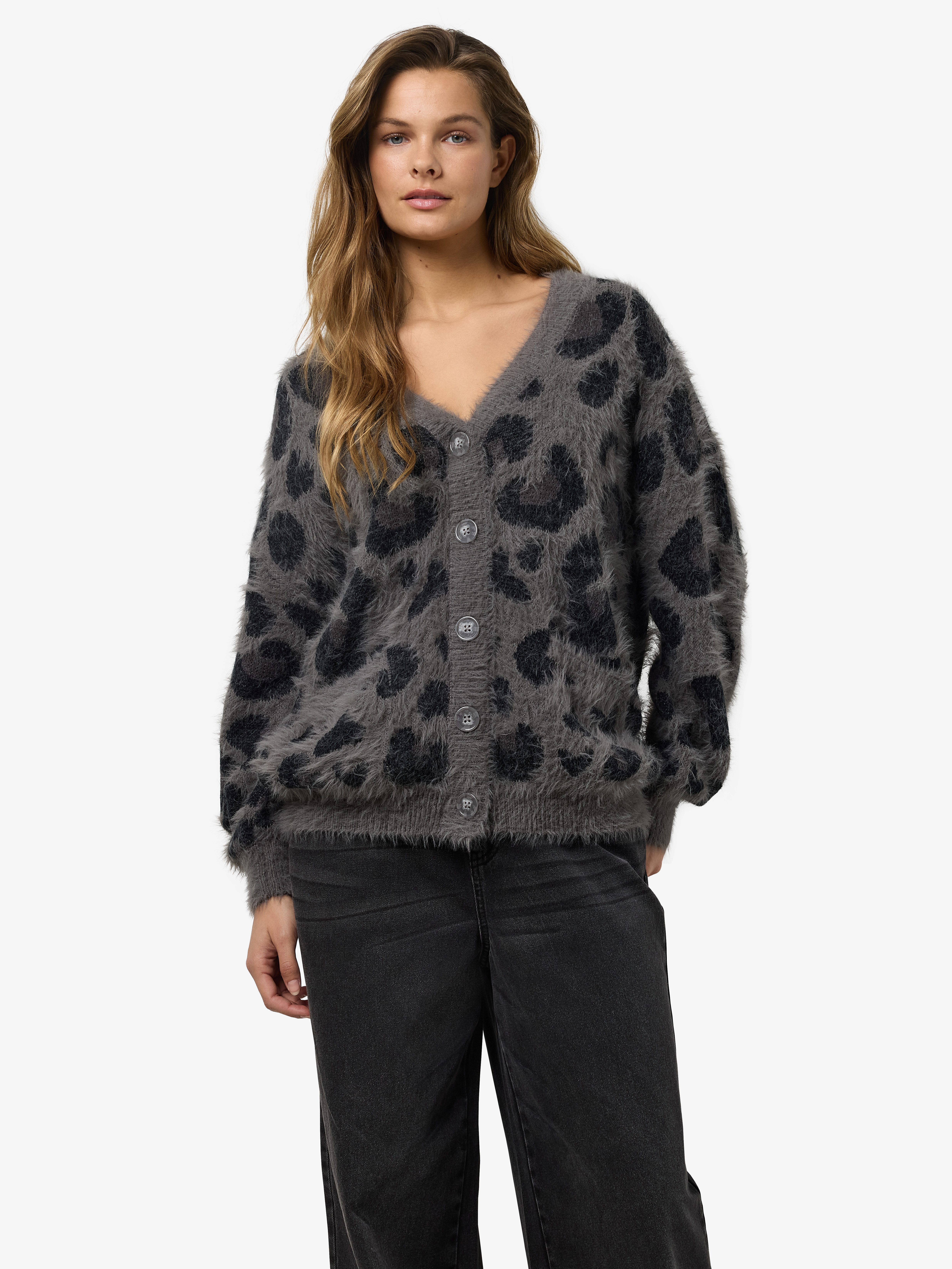 Noisy may Vest NMFLYNN L/S V-NECK KNIT CARDIGAN NOOS