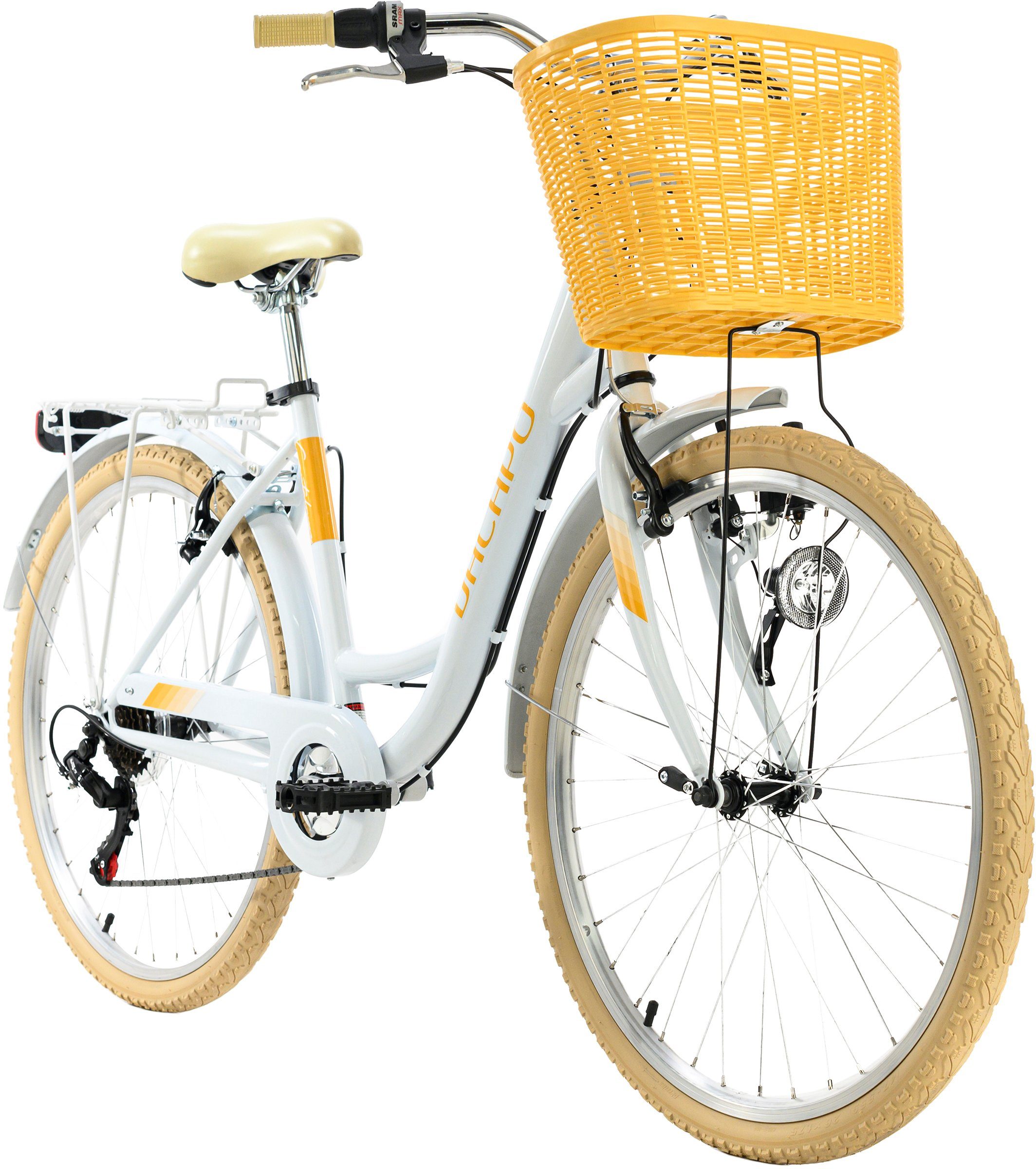 KS Cycling Citybike Cantaloupe voor dames, kettingversnelling