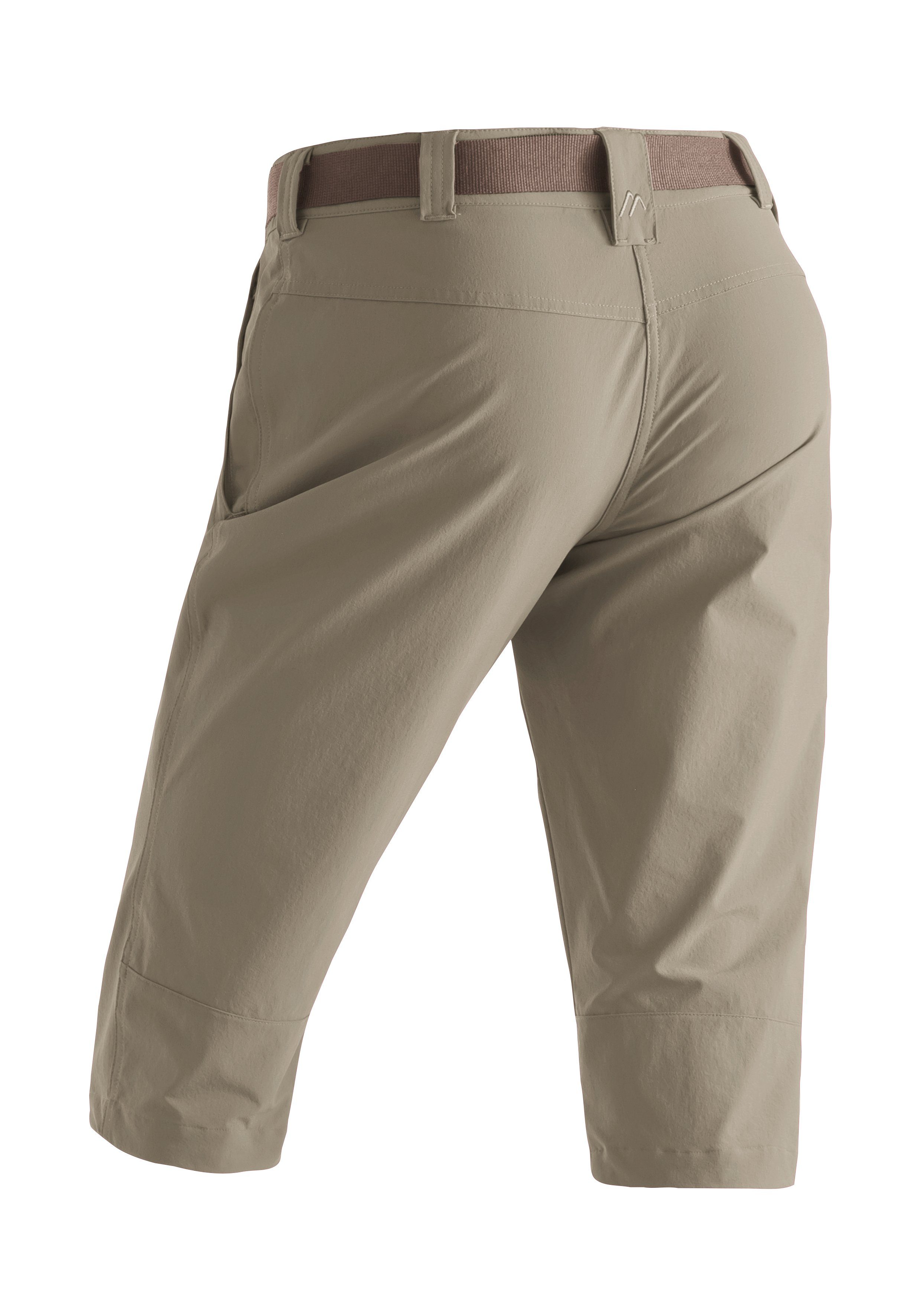 Maier Sports Capribroek Inara slim 3/4 Dames wandelbroek, ademende outdoorbroek, 3/4 broek met 3 zakken