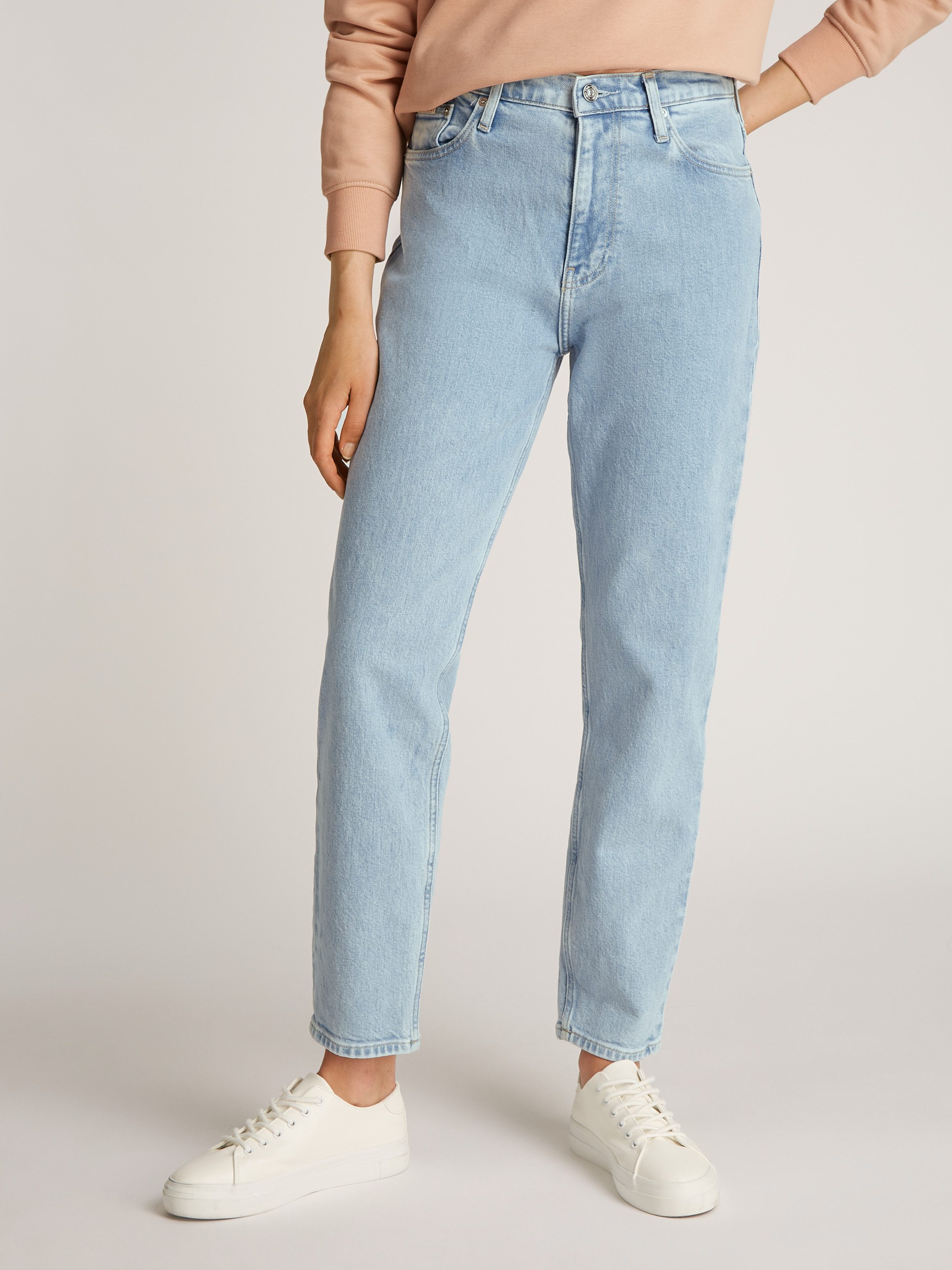 Calvin Klein Mom jeans MOM JEAN met muntzakje, logoprint