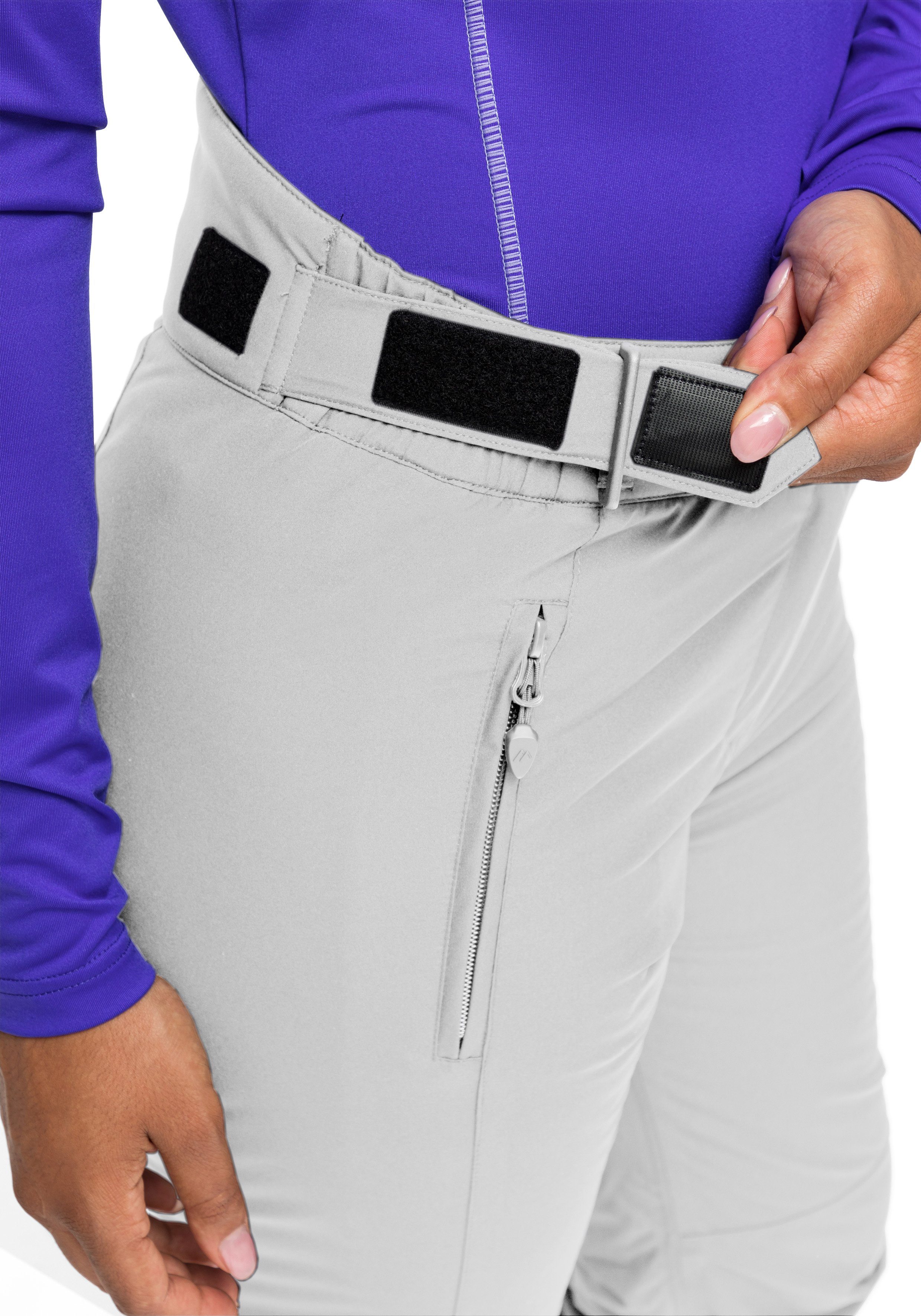 Maier Sports Skibroek Vroni slim Dames sneeuwbroek, wind- en waterdicht, 2 ritszakken, slim fit