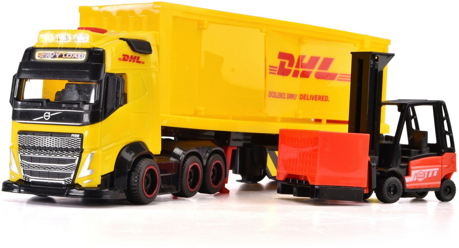 Dickie Toys Speelgoed vrachtwagen DHL Truck met licht en geluid