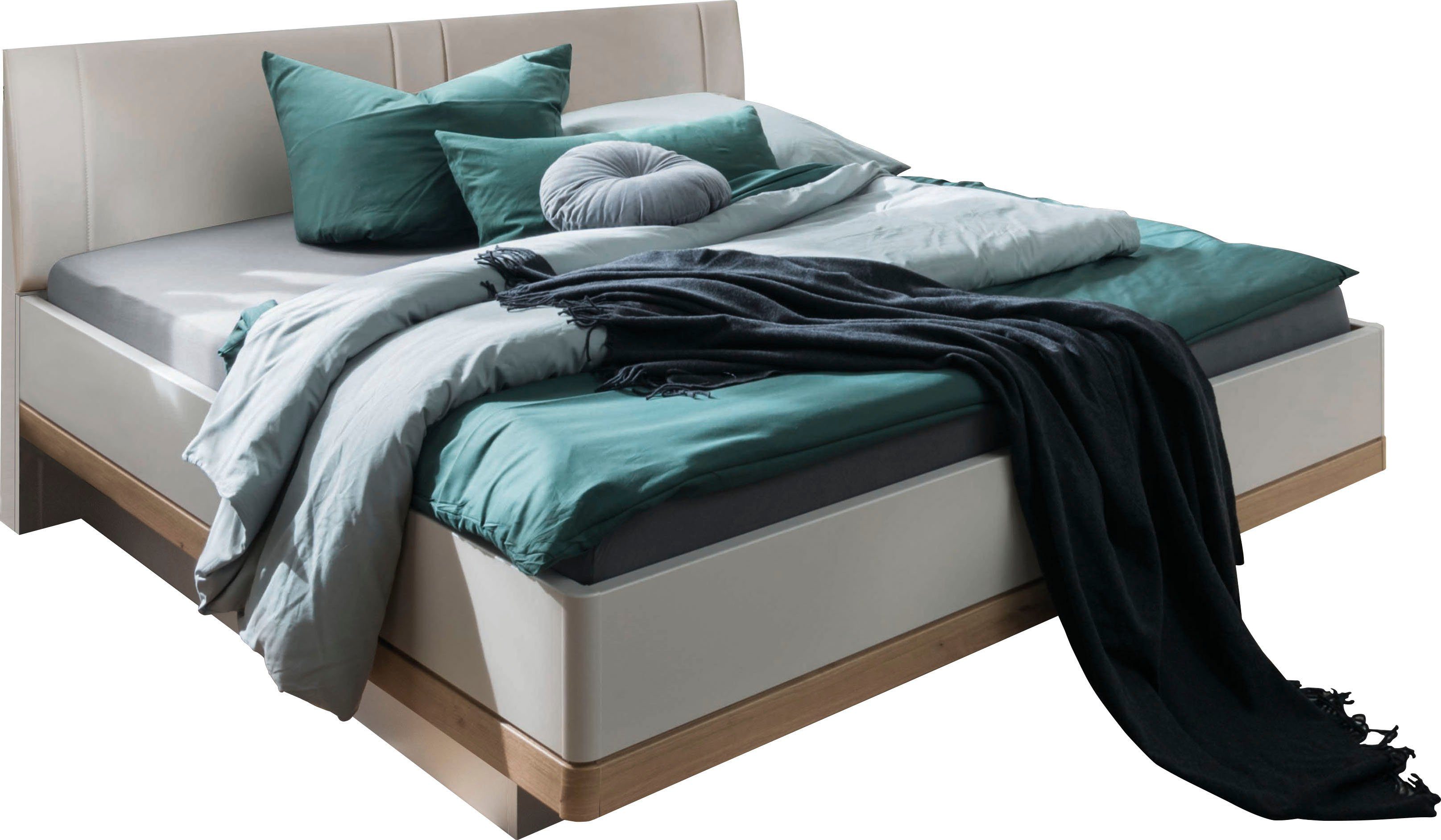 WIEMANN Futonbed Barcelona zwevend voetbord met randafwerking opzij
