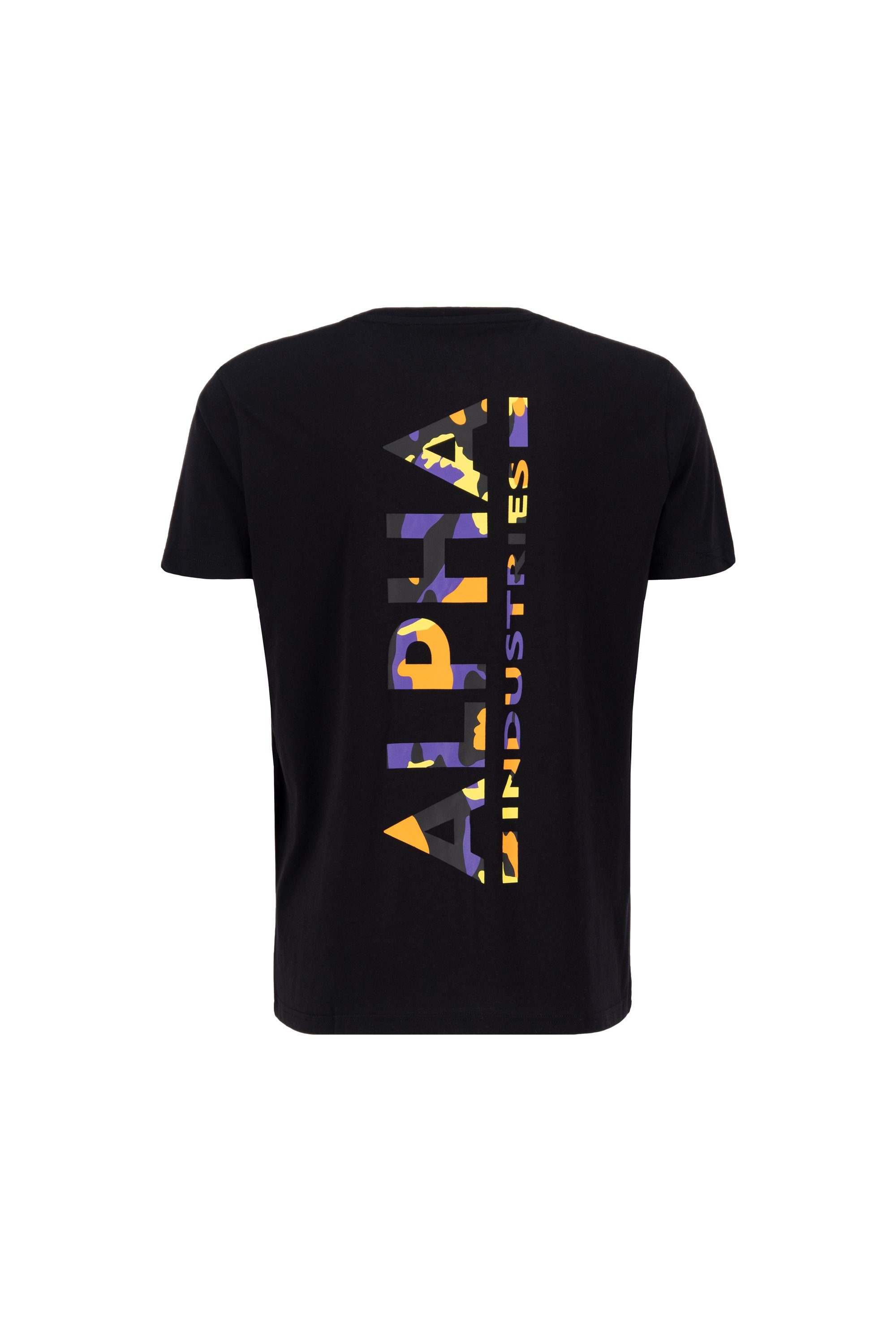 Alpha Industries T-shirt ALPHA INDUSTRIES Men - T-Shirts Backprint T Camo Print heren t-shirts maat L zwart